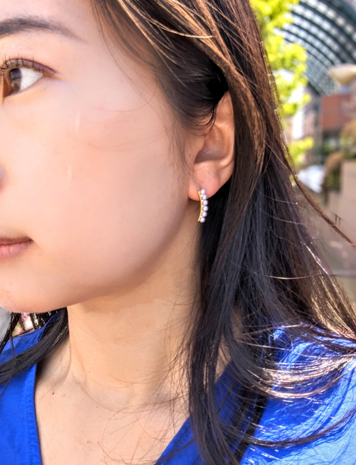 パール ダイヤ ピアス
