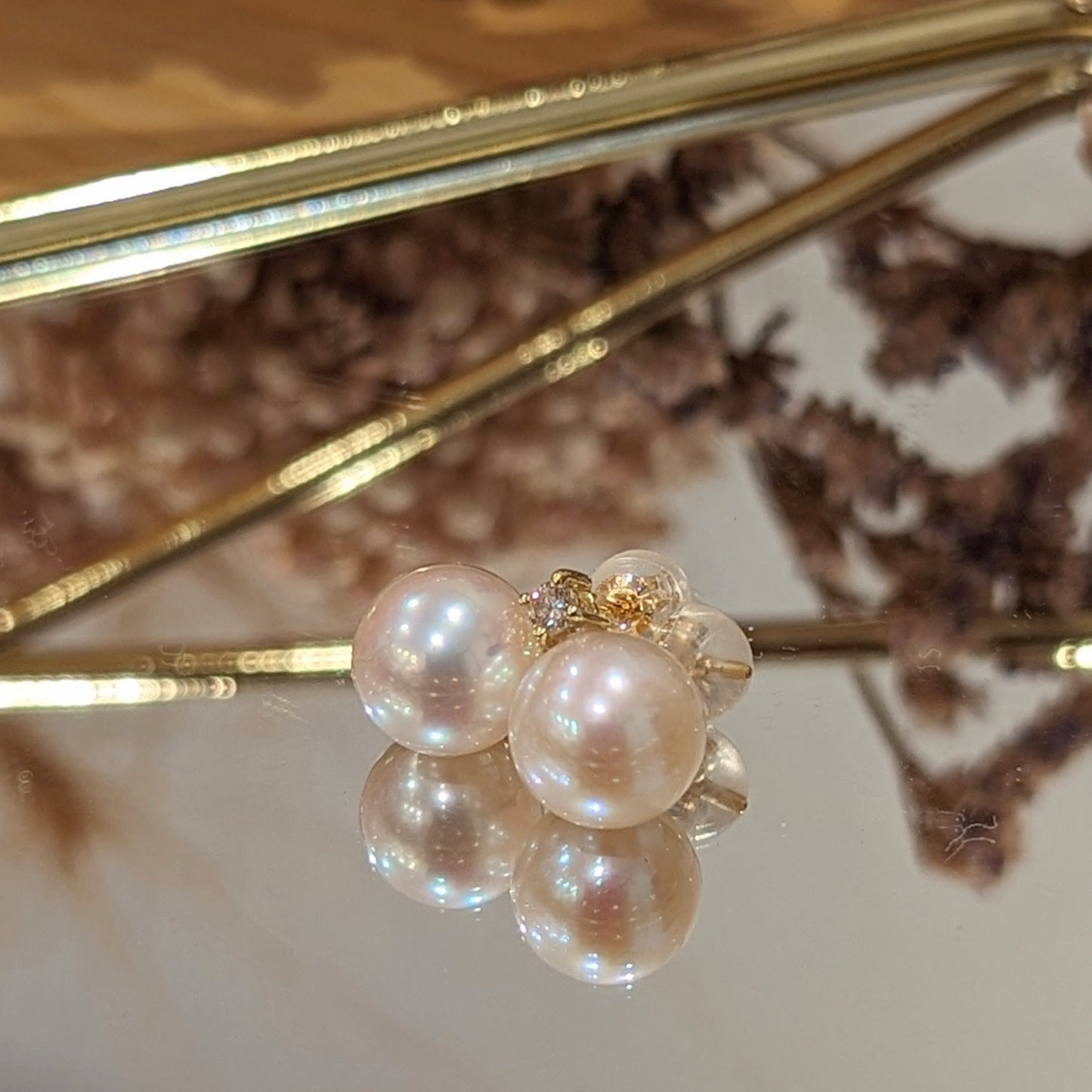 パール ピアス 本物
