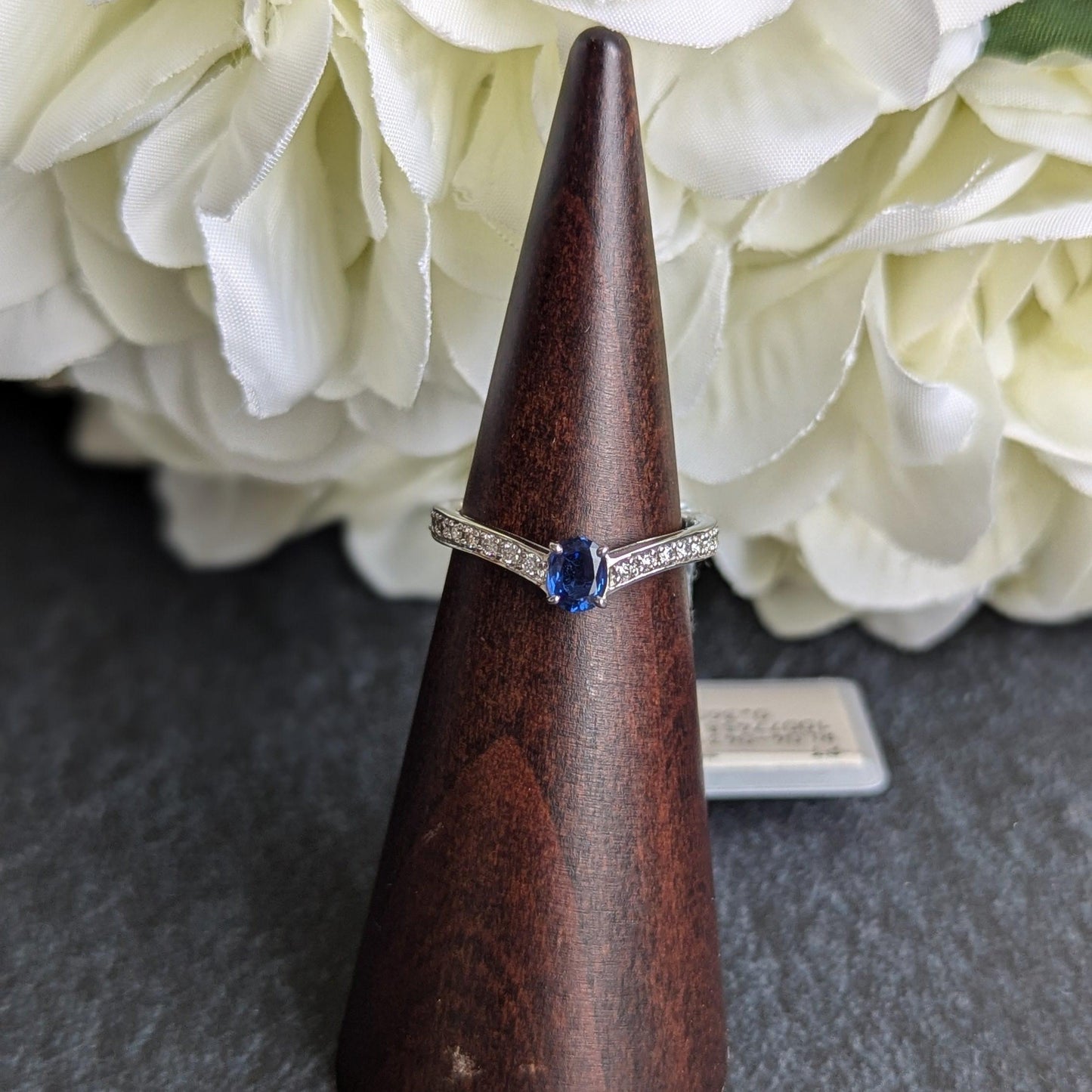 【Blue Moon Ring】 PT サファイアリング お着物にも