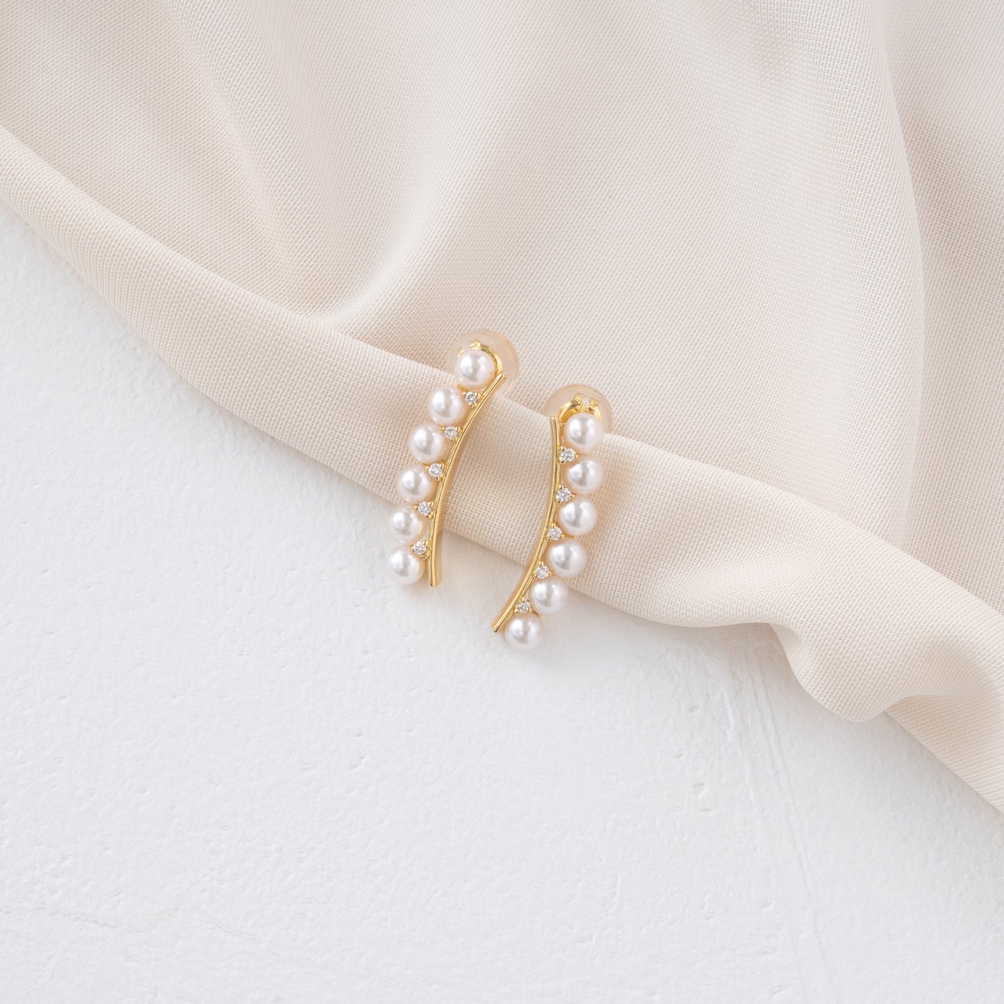パール ダイヤモンド ピアス