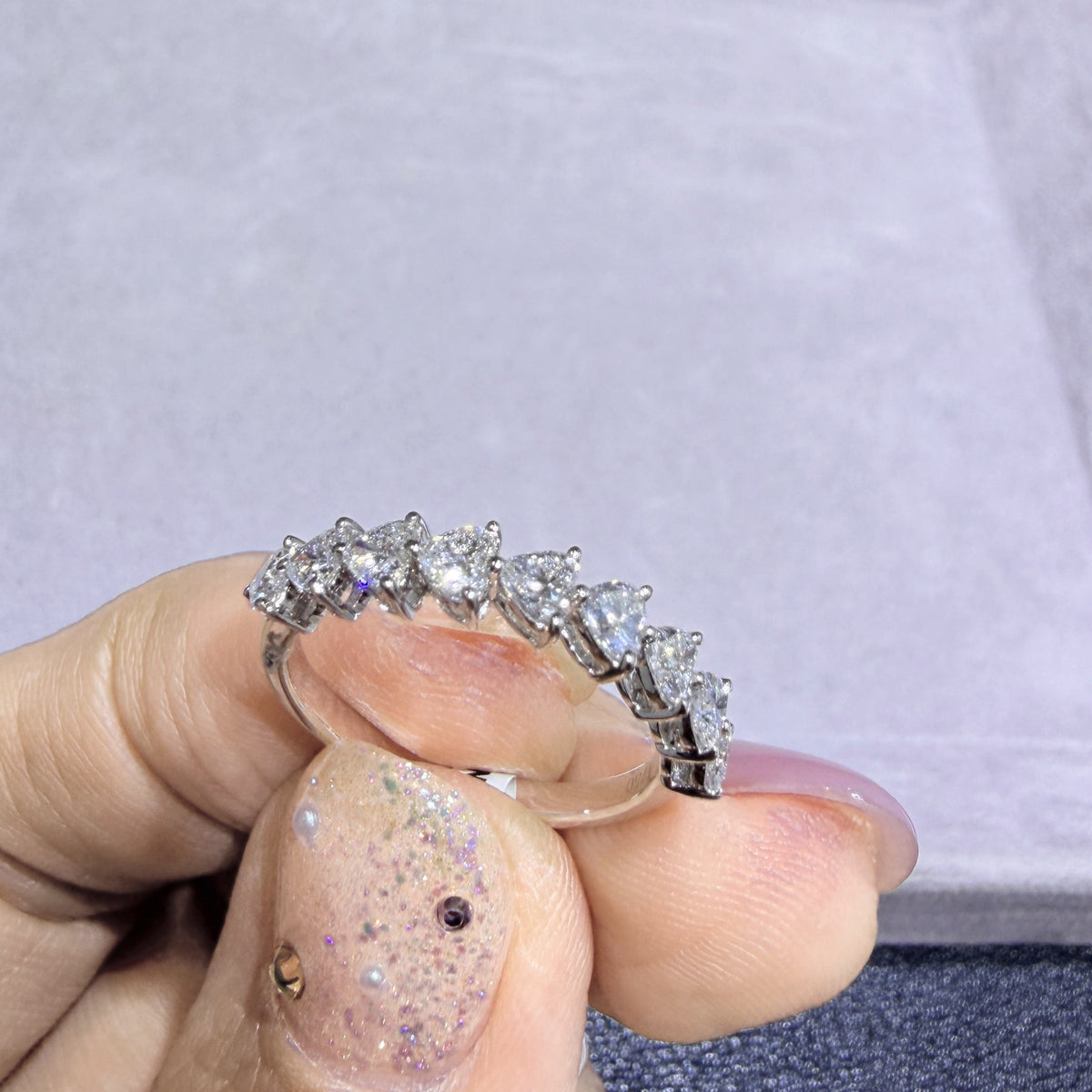 9石1.00ct 横向きハートシェイプmini リング