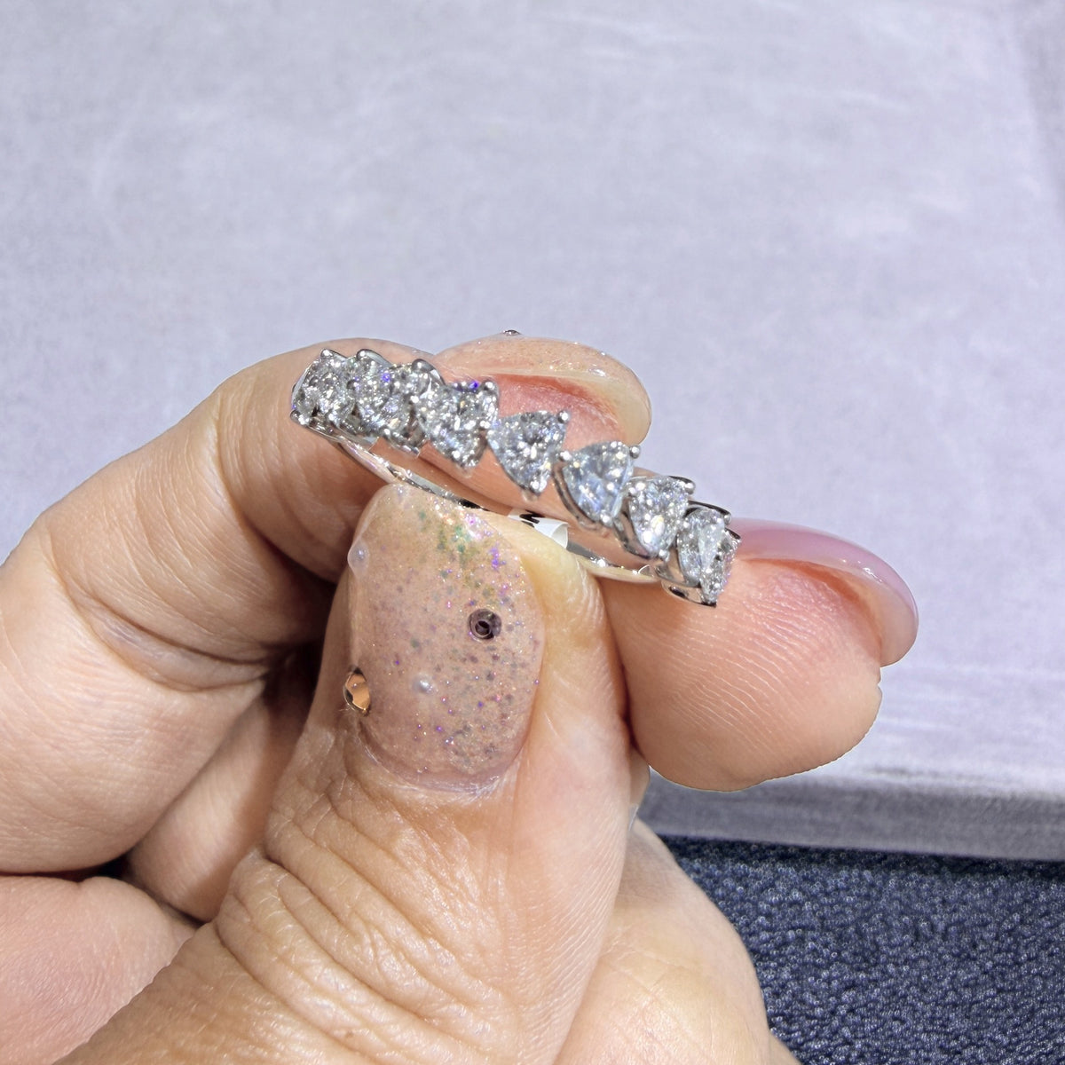 9石1.00ct 横向きハートシェイプmini リング