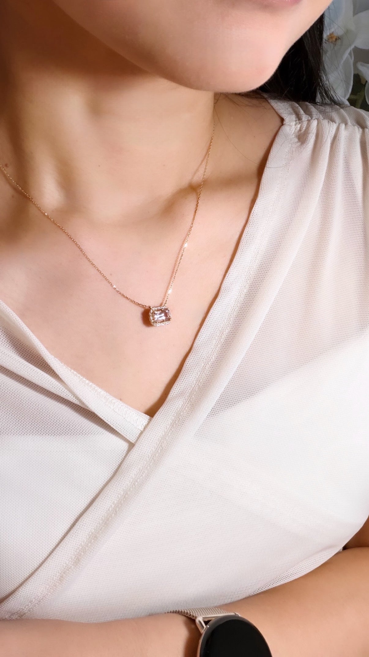 YGモルガナイトネックレス