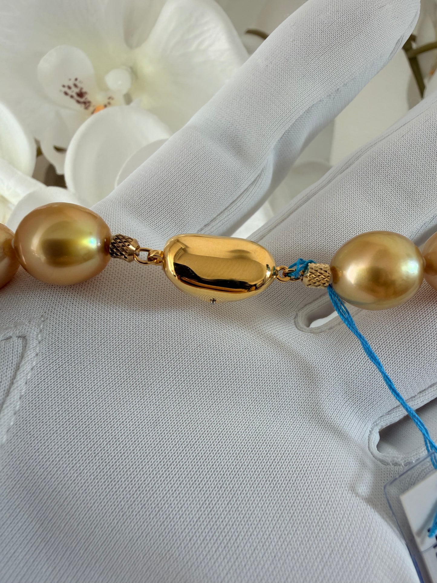 南洋ゴールデン　ムーンレインボー　真珠科学研究所・真珠鑑別鑑定書付き