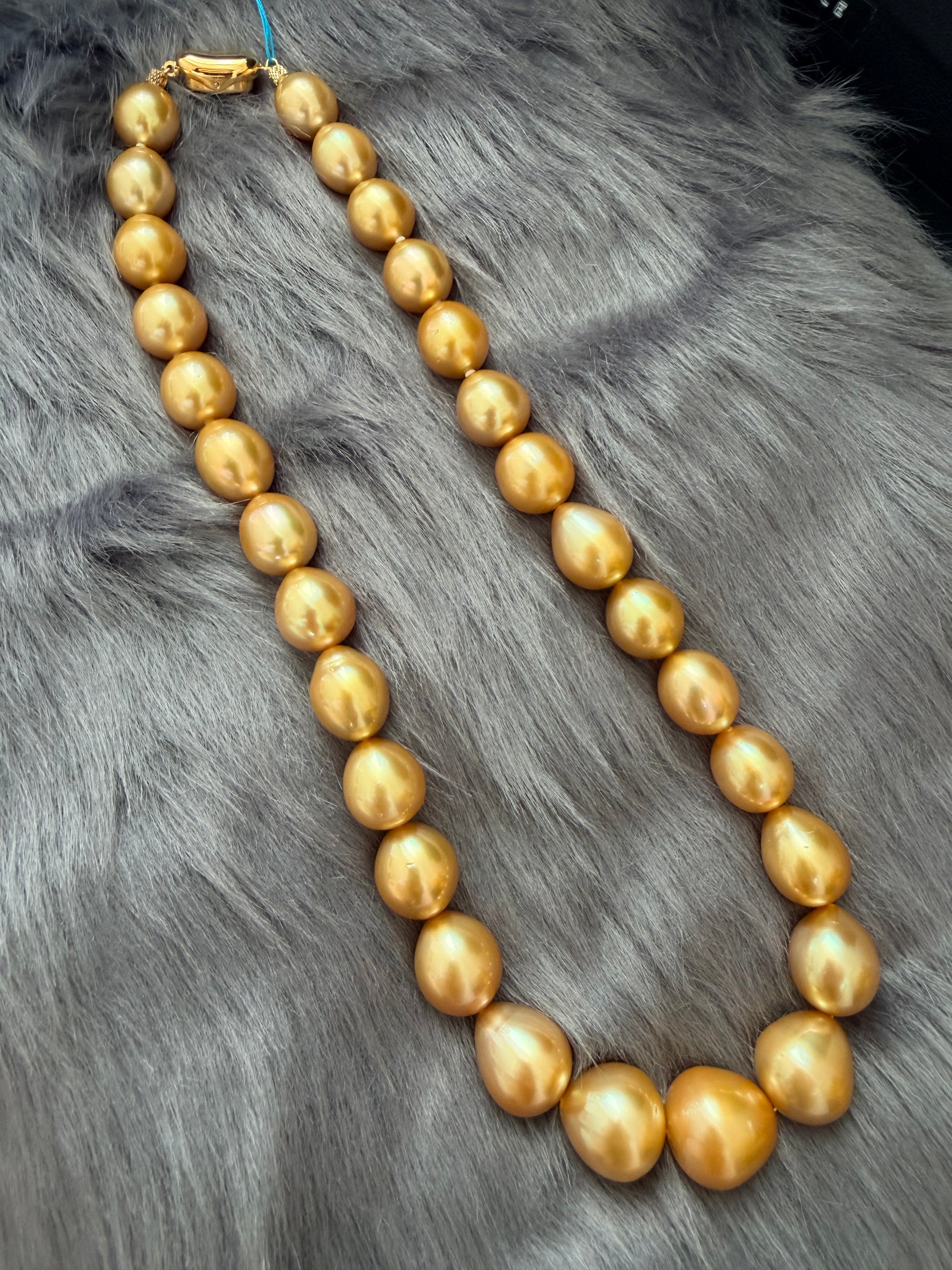 南洋ゴールデン ムーンレインボー 真珠科学研究所・真珠鑑別鑑定書付き