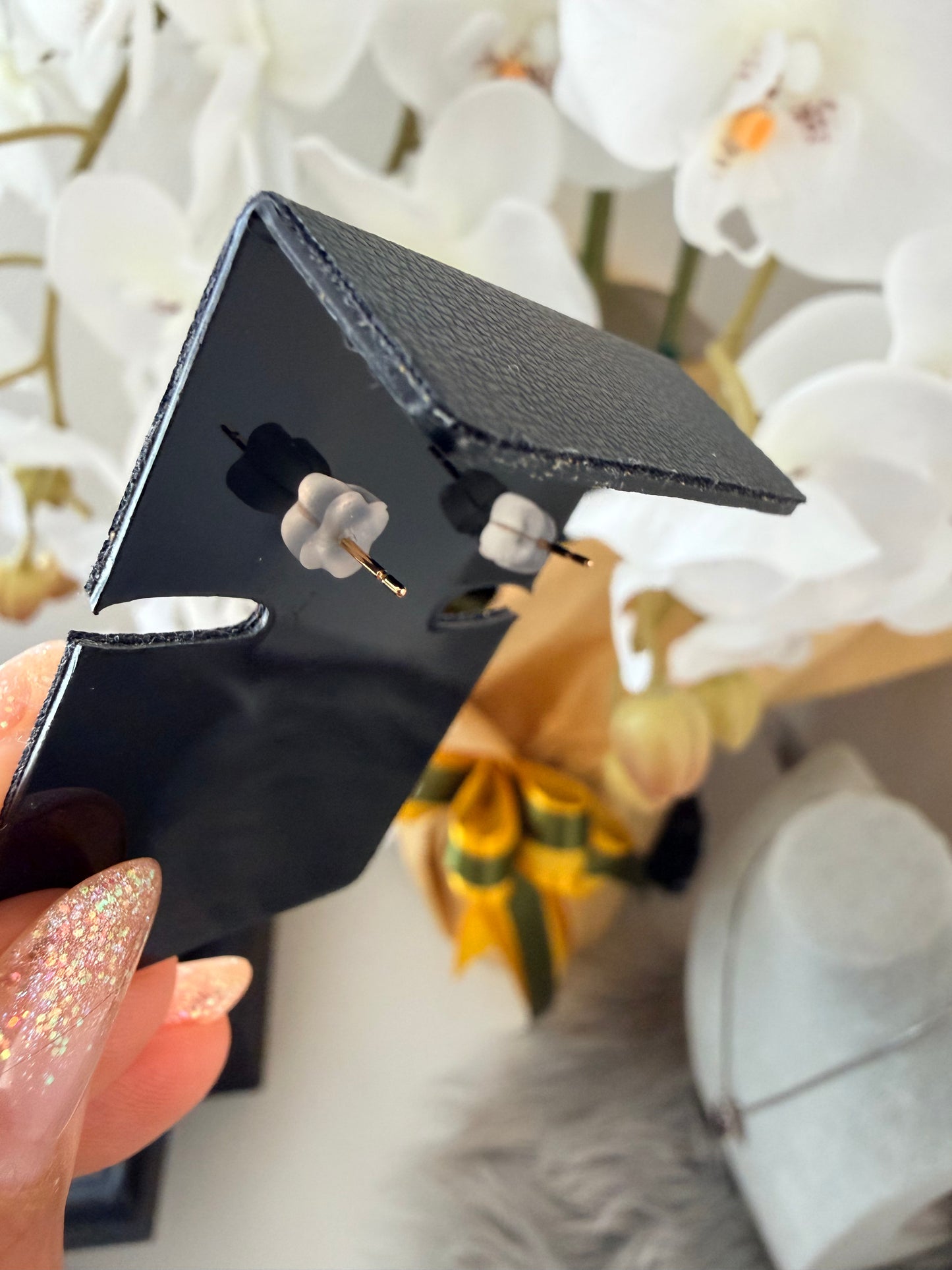 約8.0mm K18 あこや真珠ピアス