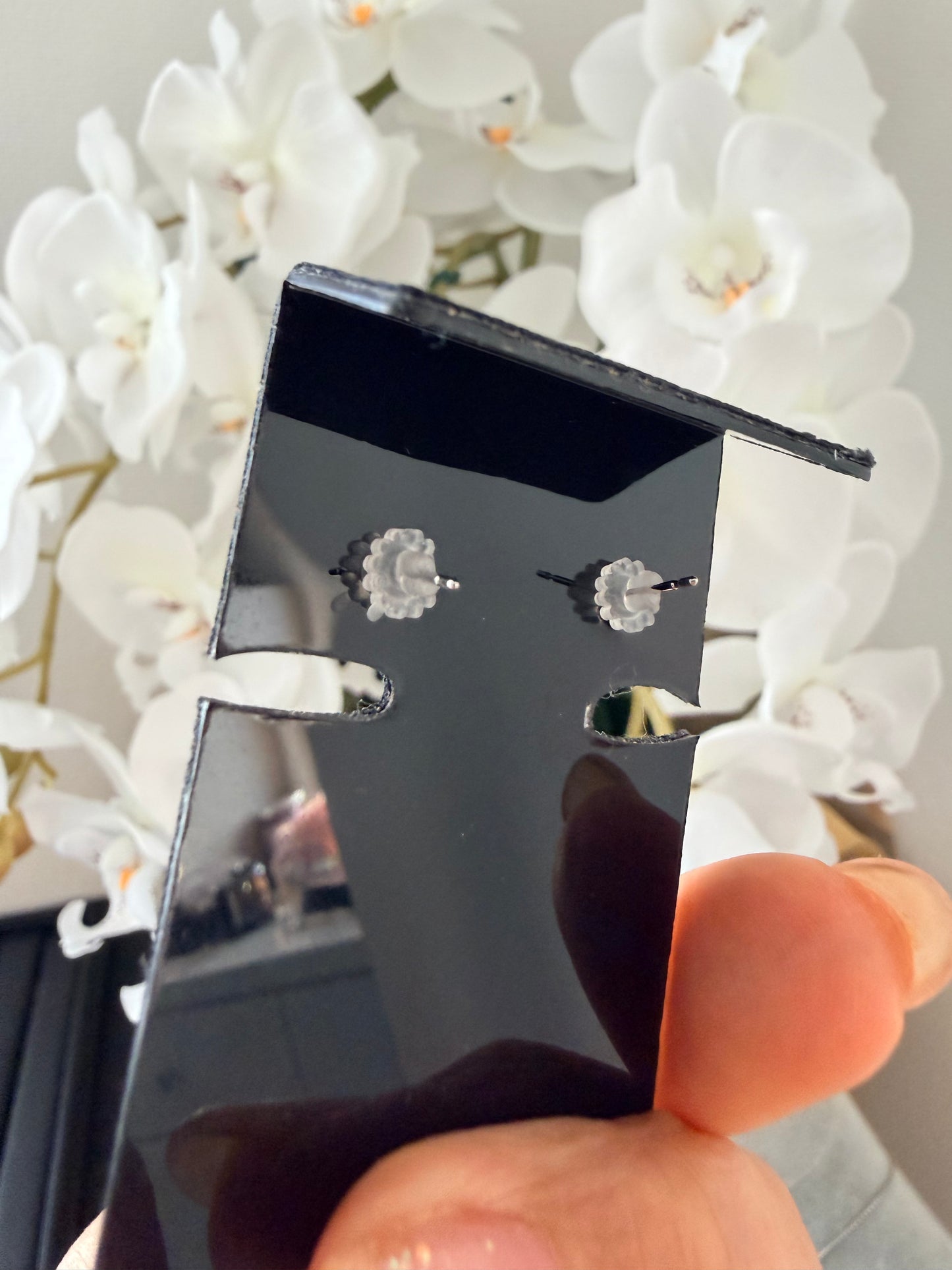 約9mm K10 WG あこや真珠ピアス
