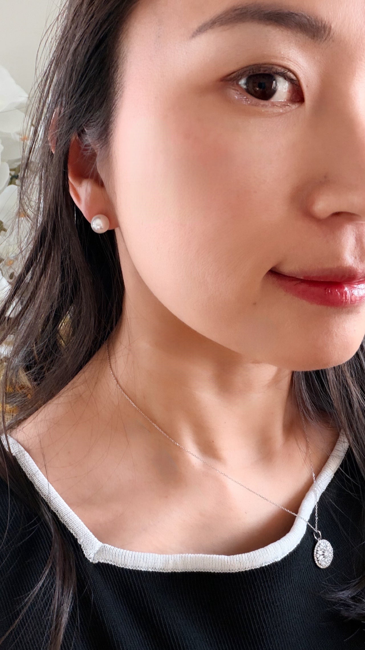 約9mm K10 WG あこや真珠ピアス – KAORI WONG