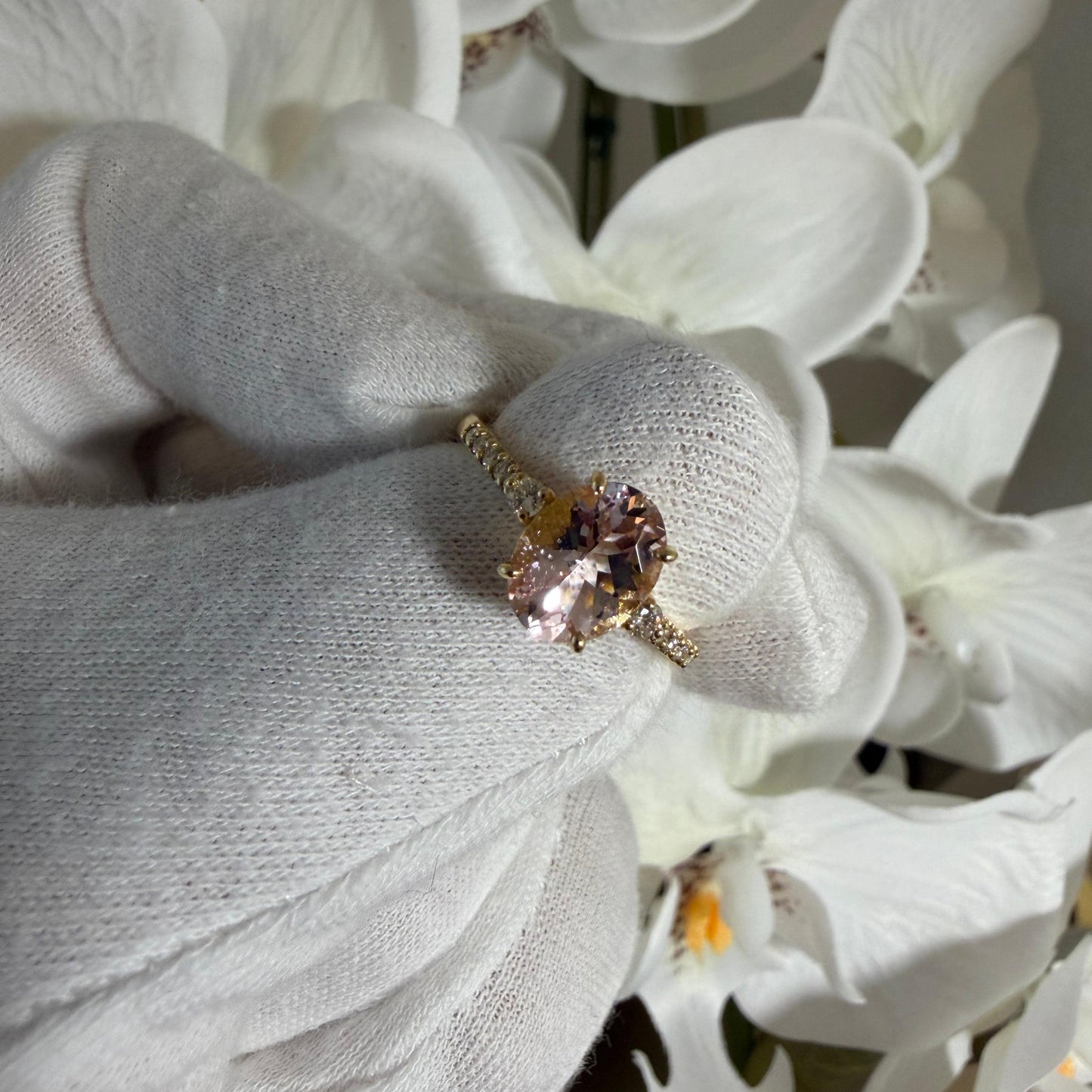 【Dance】オーバルシェイプ・モルガナイトリング YG