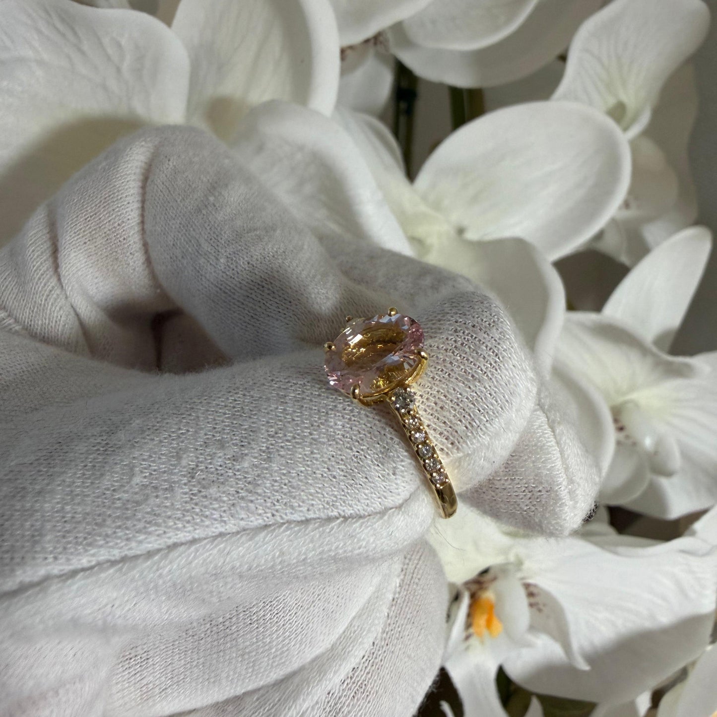 【Dance】オーバルシェイプ・モルガナイトリング YG