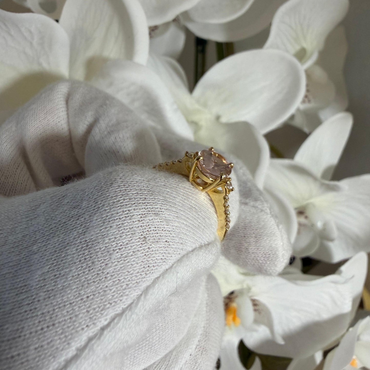 【Dance】オーバルシェイプ・モルガナイトリング YG