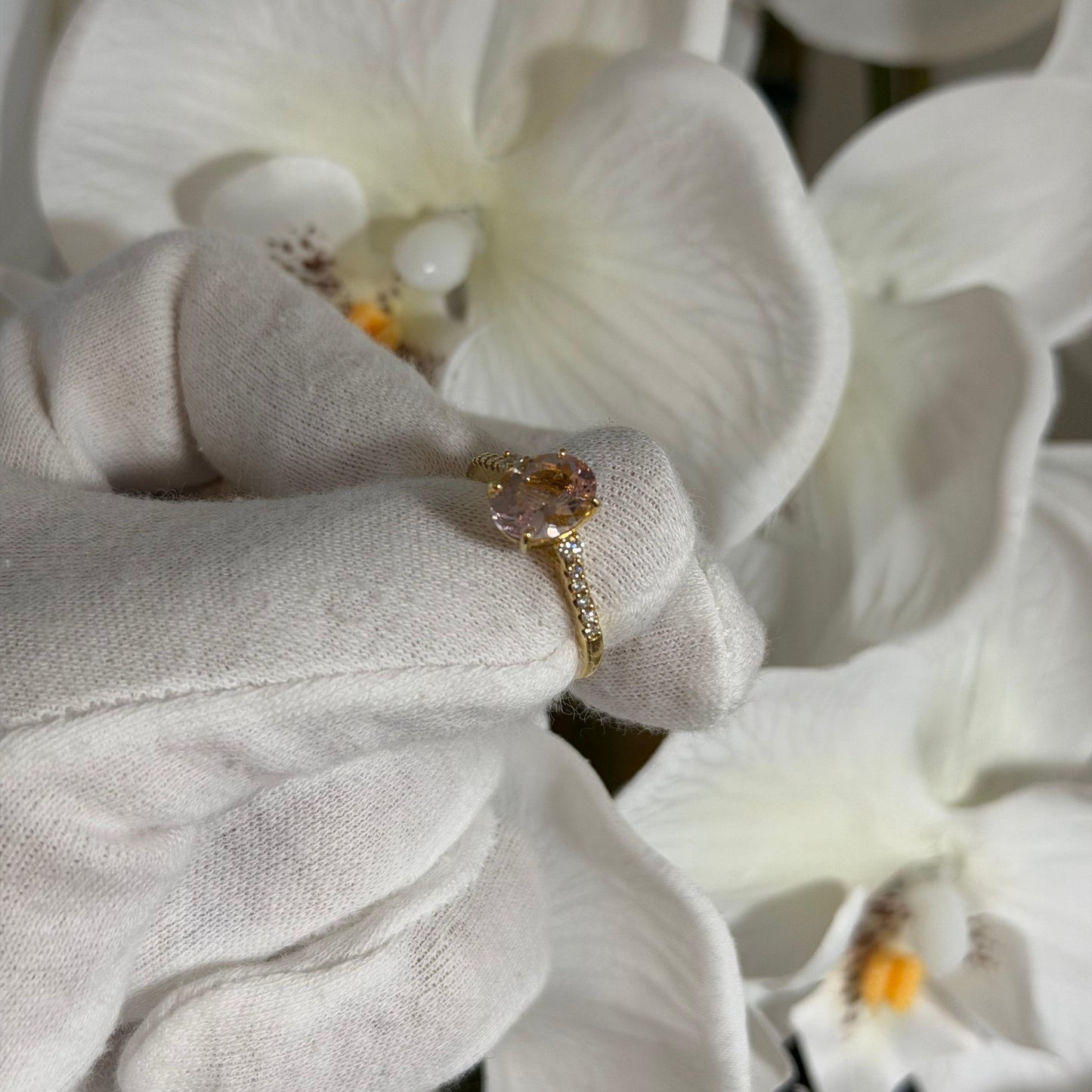 【Dance】オーバルシェイプ・モルガナイトリング YG