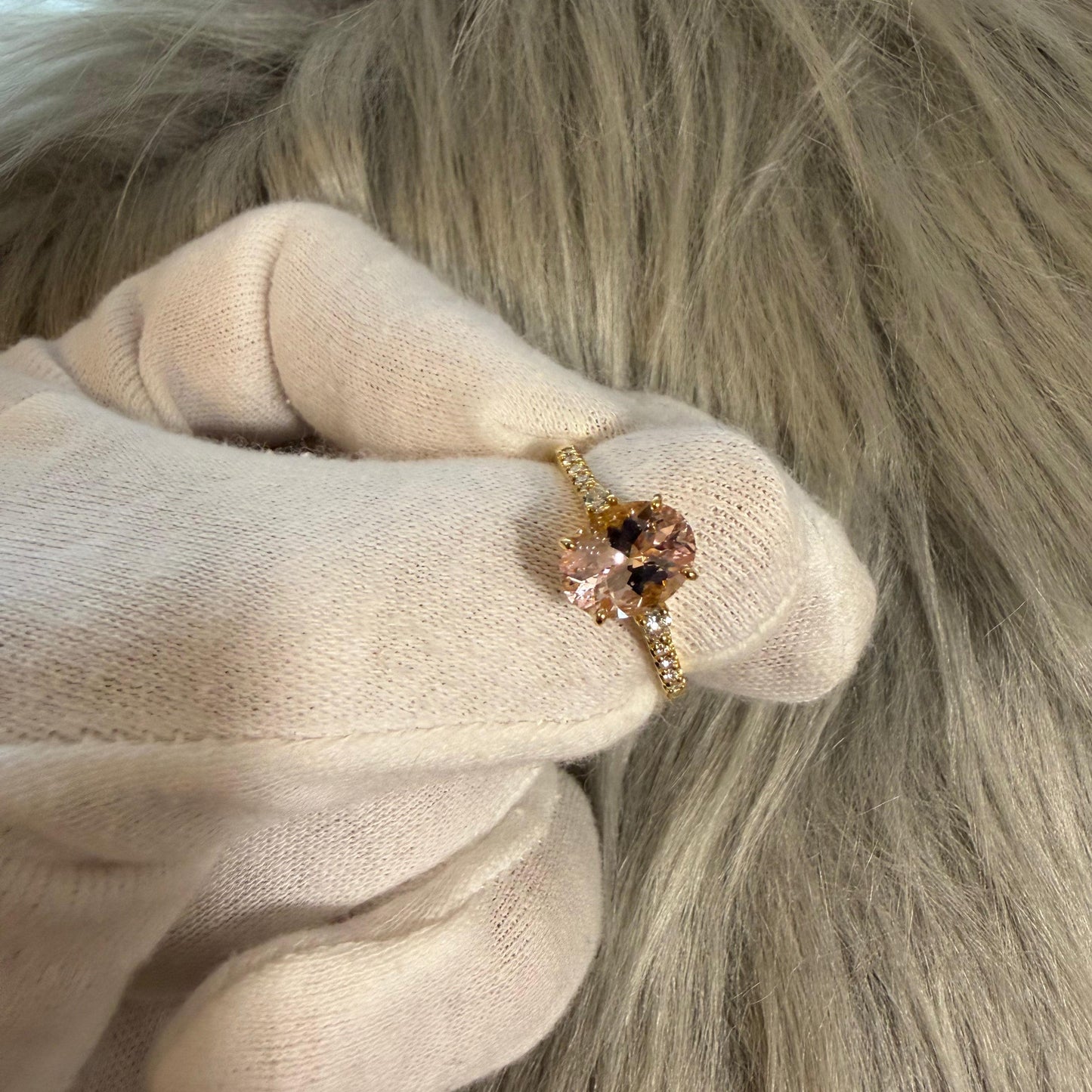 【Dance】オーバルシェイプ・モルガナイトリング YG