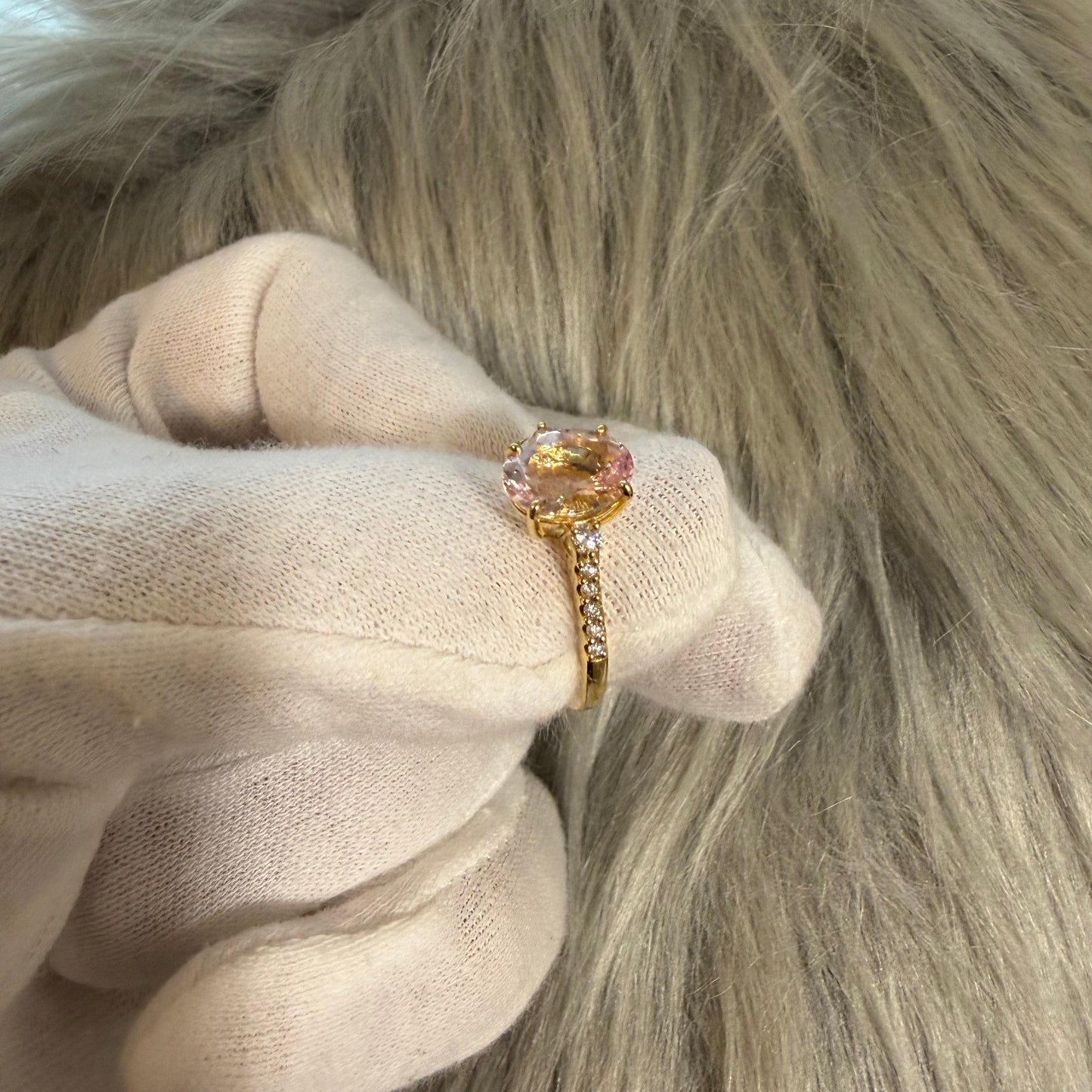 【Dance】オーバルシェイプ・モルガナイトリング YG