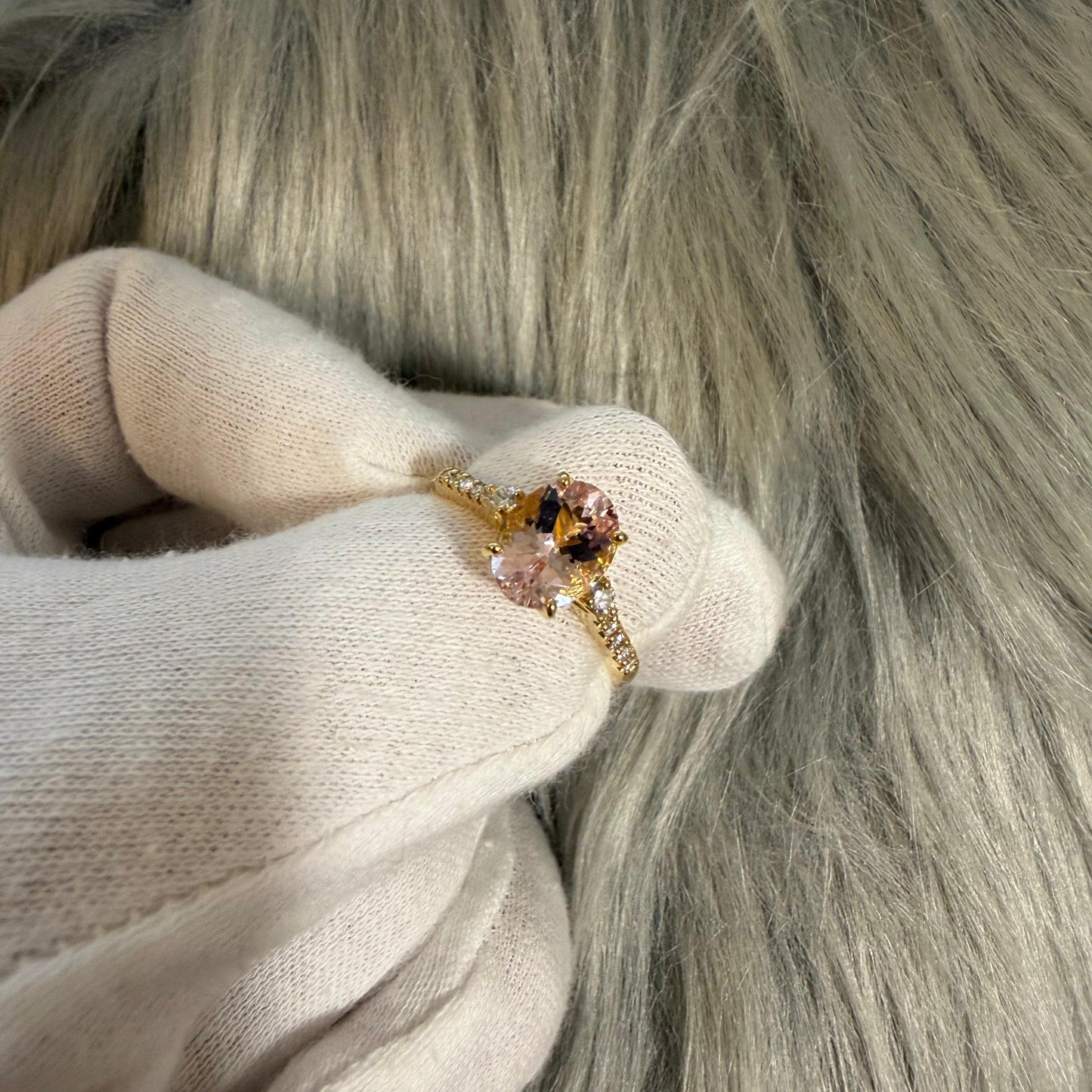 【Dance】オーバルシェイプ・モルガナイトリング YG