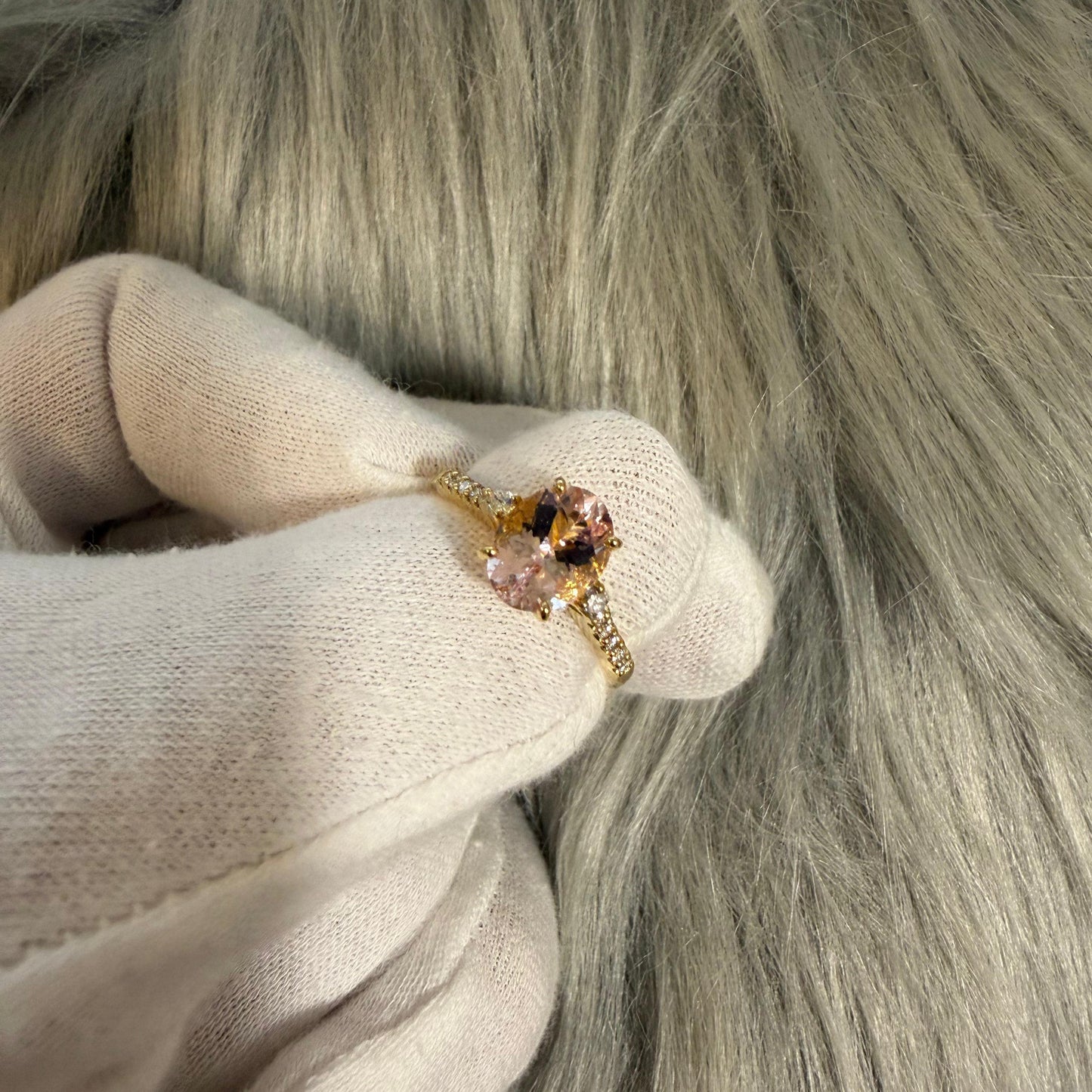 【Dance】オーバルシェイプ・モルガナイトリング YG