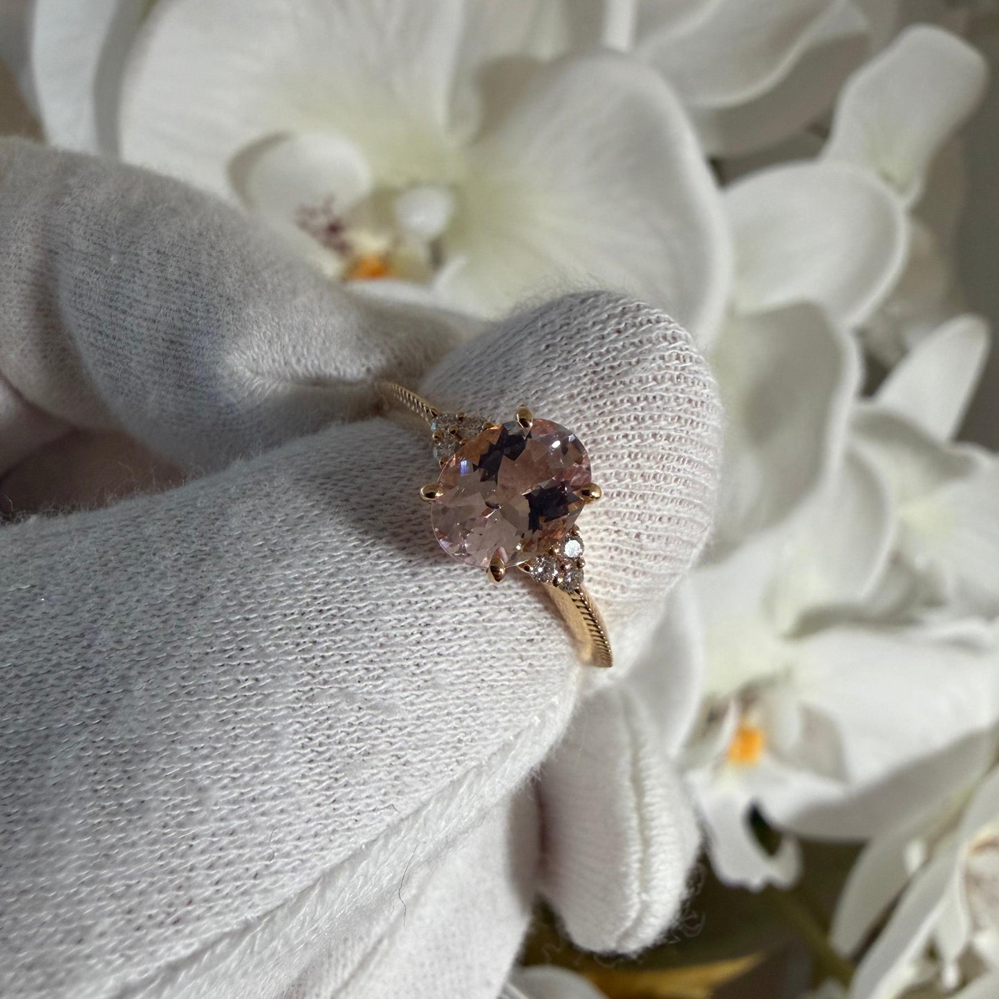 【ロマンティックモルガナイト】オーバルシェイプ・モルガナイトリング PG