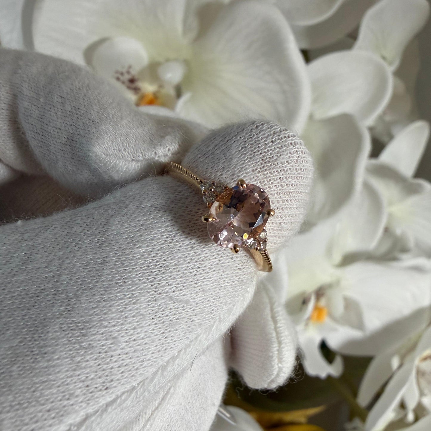 【ロマンティックモルガナイト】オーバルシェイプ・モルガナイトリング PG