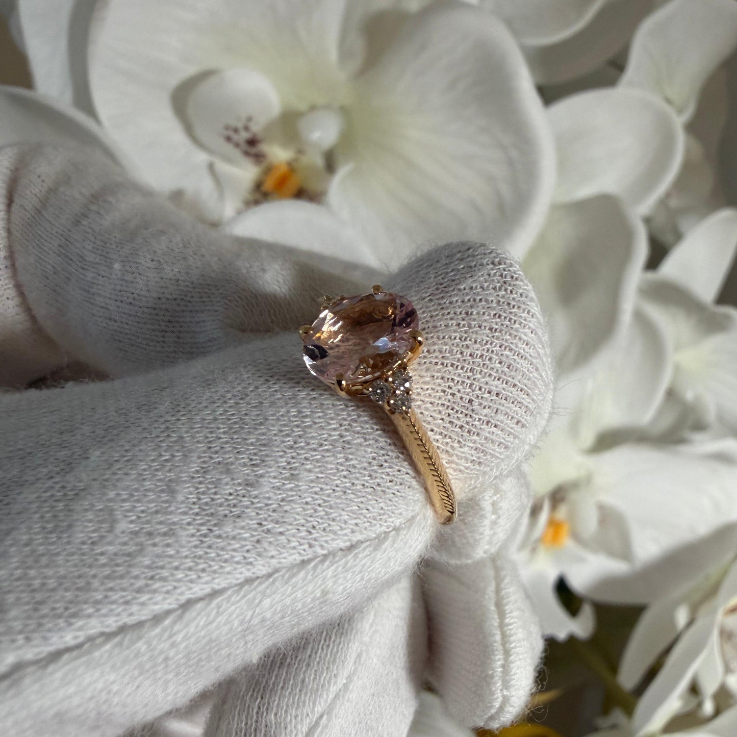 【ロマンティックモルガナイト】オーバルシェイプ・モルガナイトリング PG