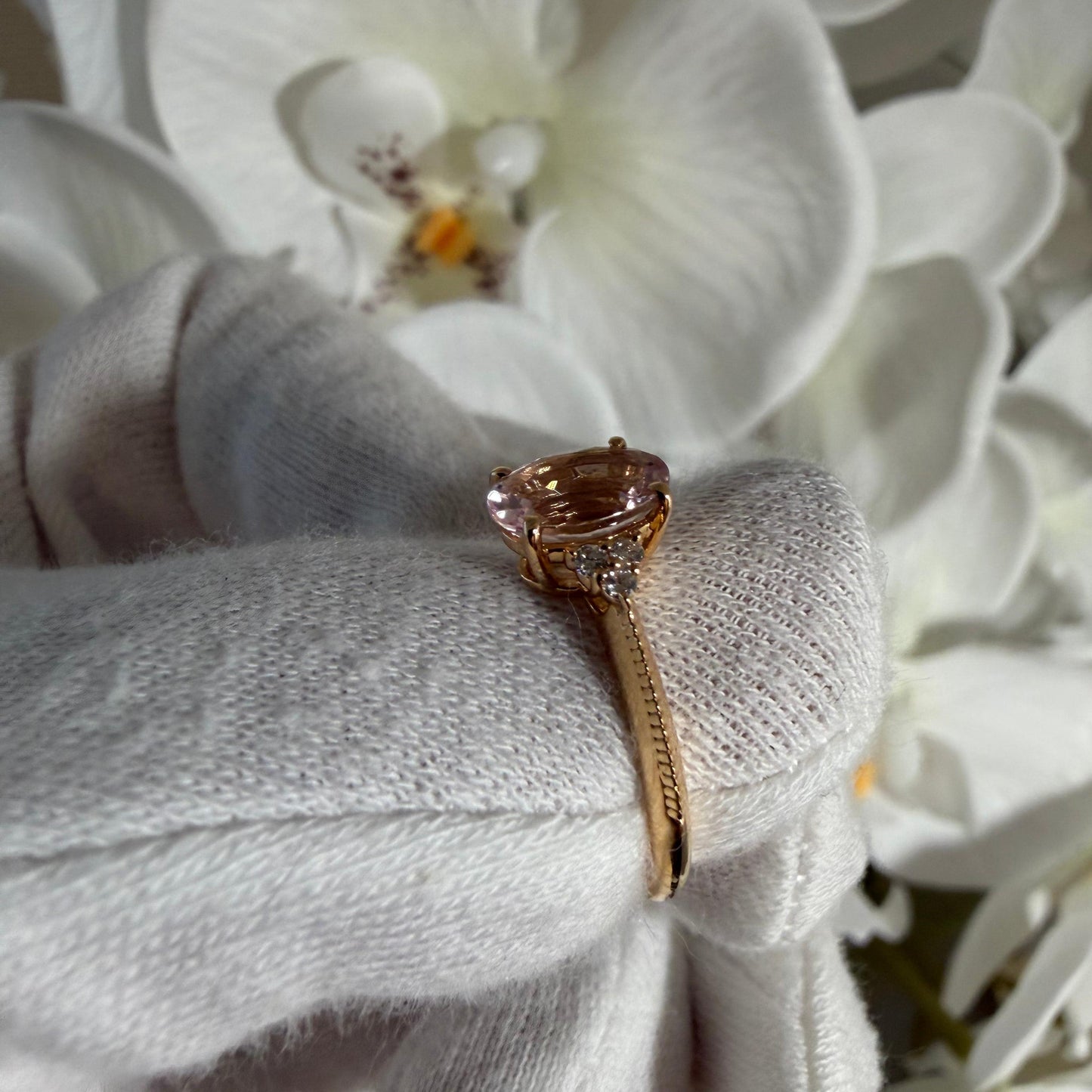 【ロマンティックモルガナイト】オーバルシェイプ・モルガナイトリング PG