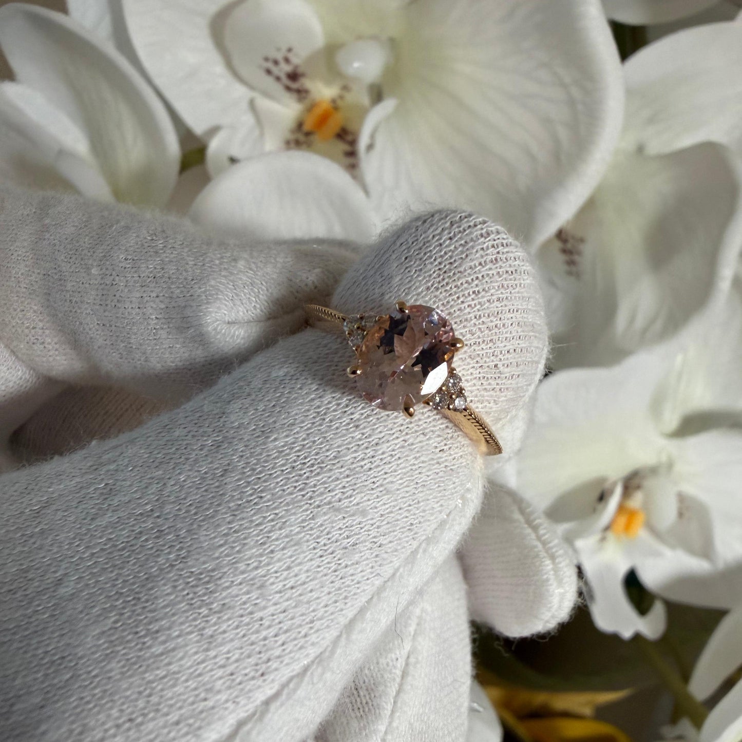 【ロマンティックモルガナイト】オーバルシェイプ・モルガナイトリング PG