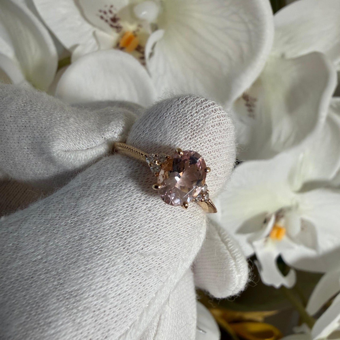 【ロマンティックモルガナイト】オーバルシェイプ・モルガナイトリング PG