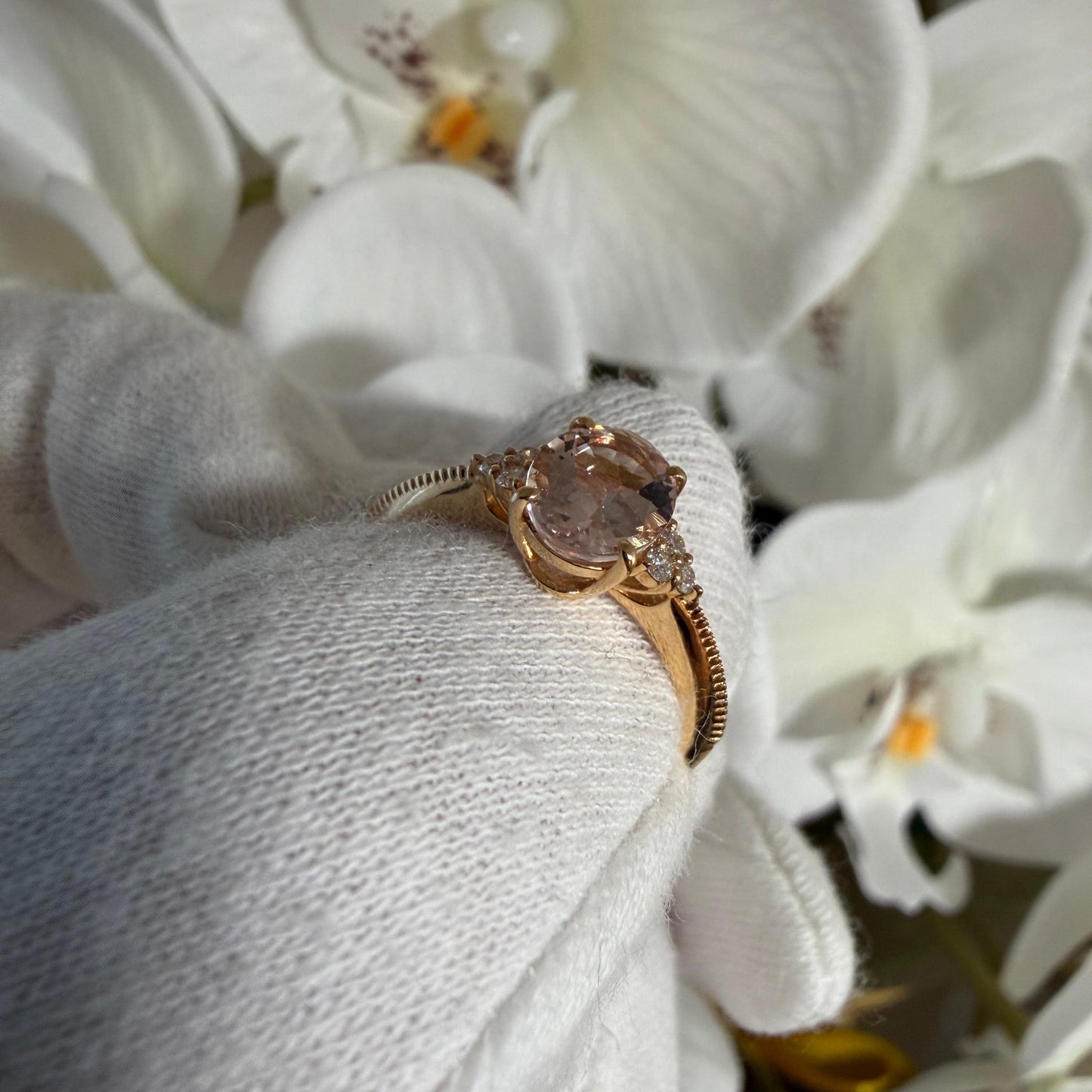 【ロマンティックモルガナイト】オーバルシェイプ・モルガナイトリング PG