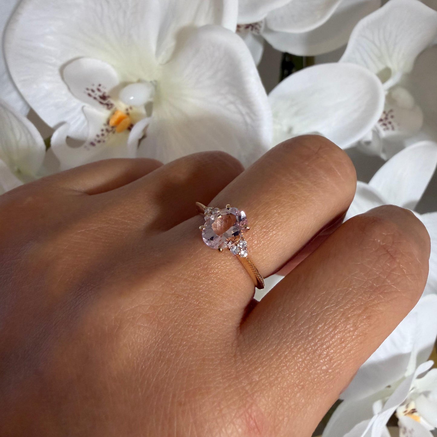 【ロマンティックモルガナイト】オーバルシェイプ・モルガナイトリング PG