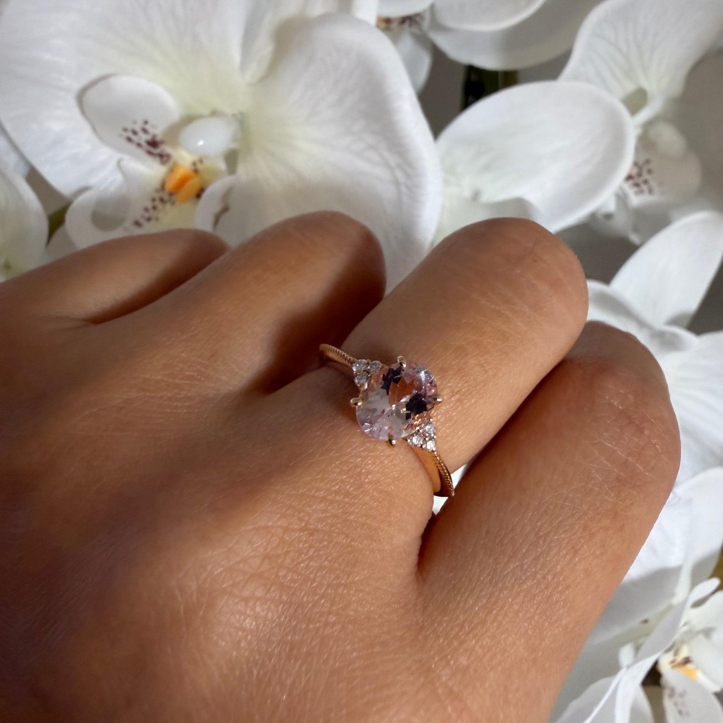 【ロマンティックモルガナイト】オーバルシェイプ・モルガナイトリング PG