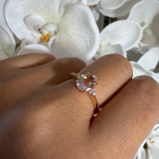 【ロマンティックモルガナイト】オーバルシェイプ・モルガナイトリング PG