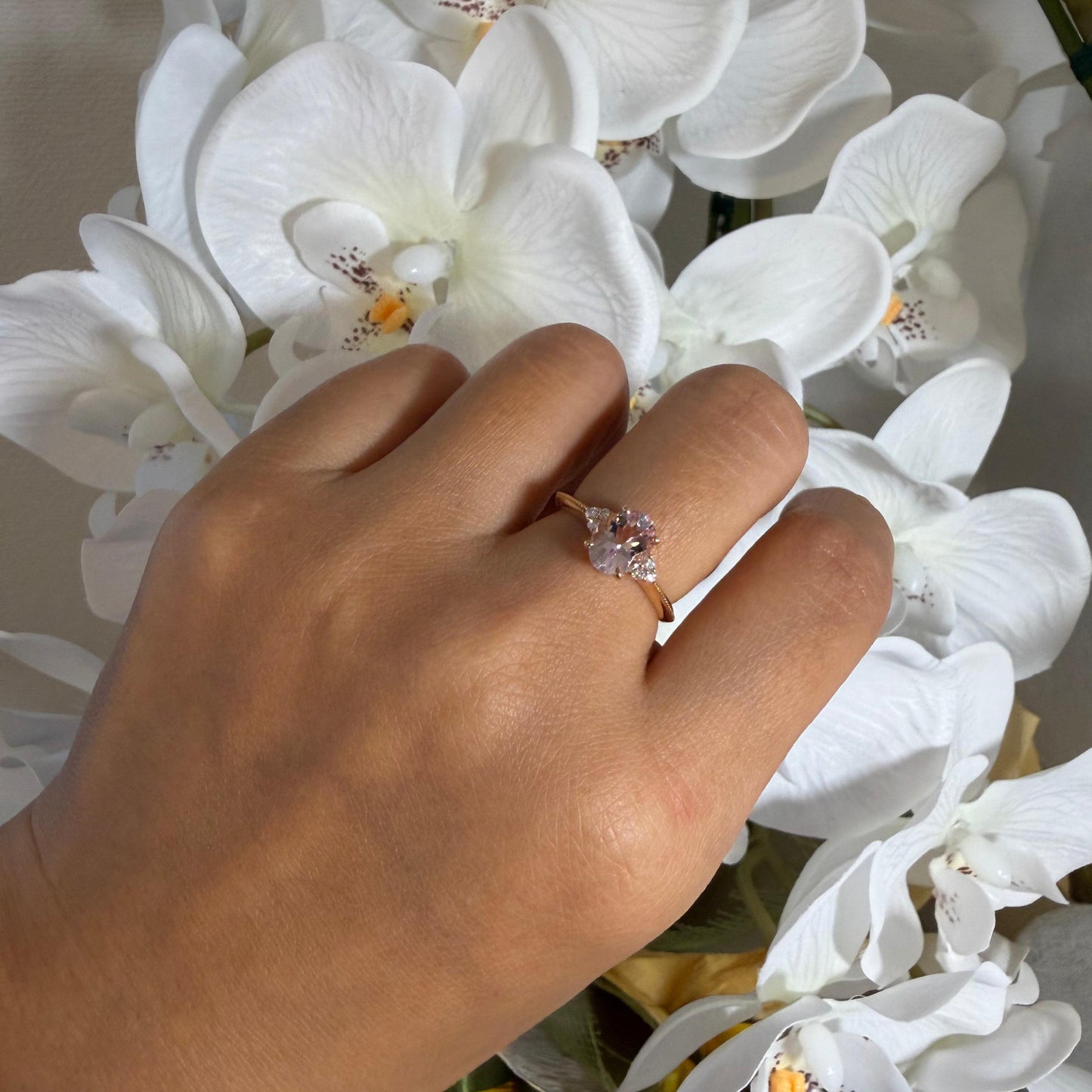 【ロマンティックモルガナイト】オーバルシェイプ・モルガナイトリング PG