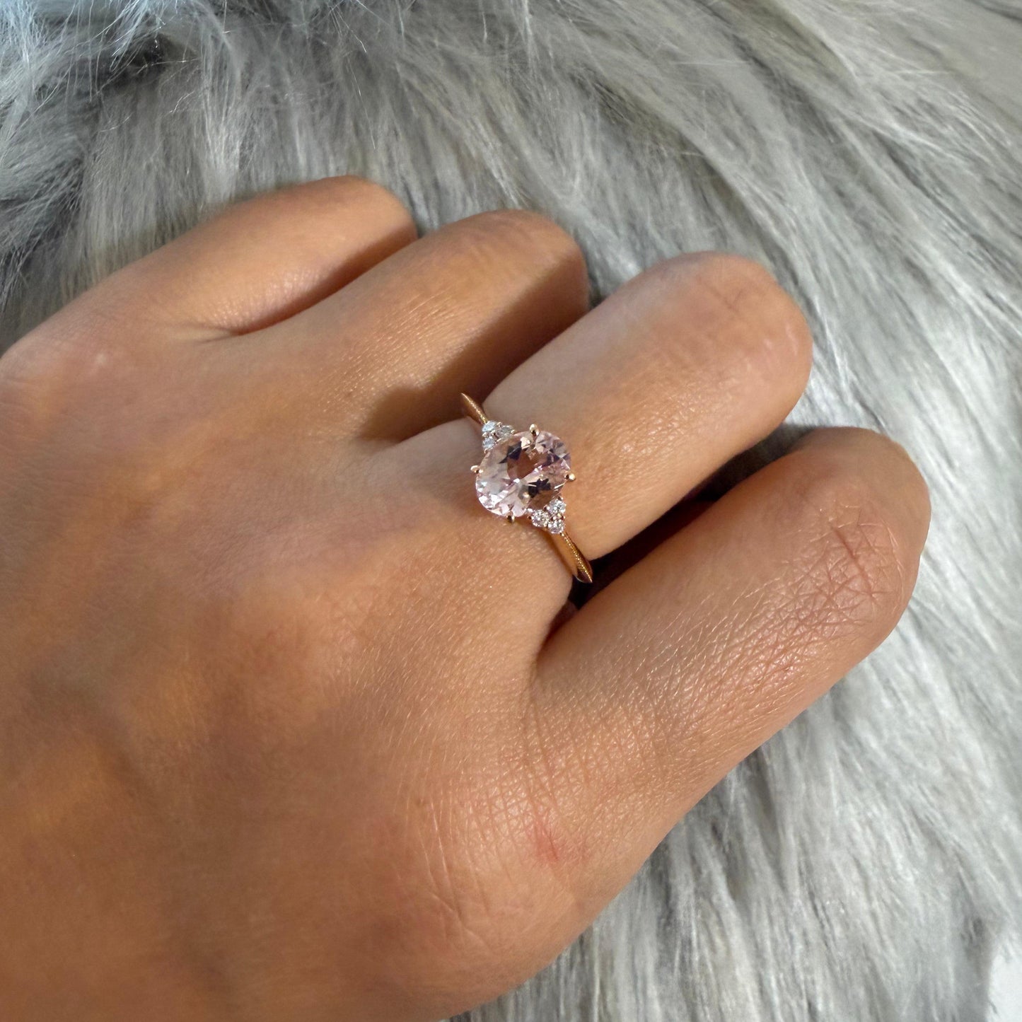 【ロマンティックモルガナイト】オーバルシェイプ・モルガナイトリング PG