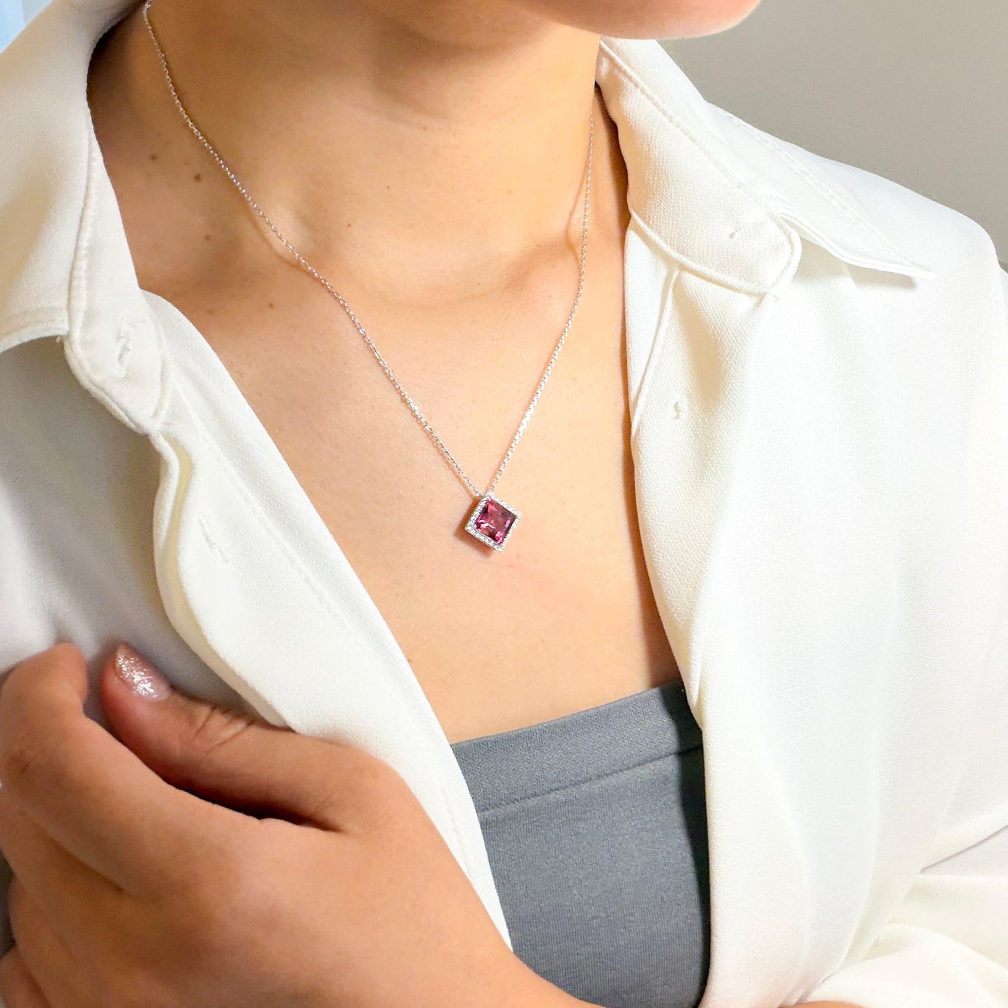 PTピンクトルマリンネックレスPN