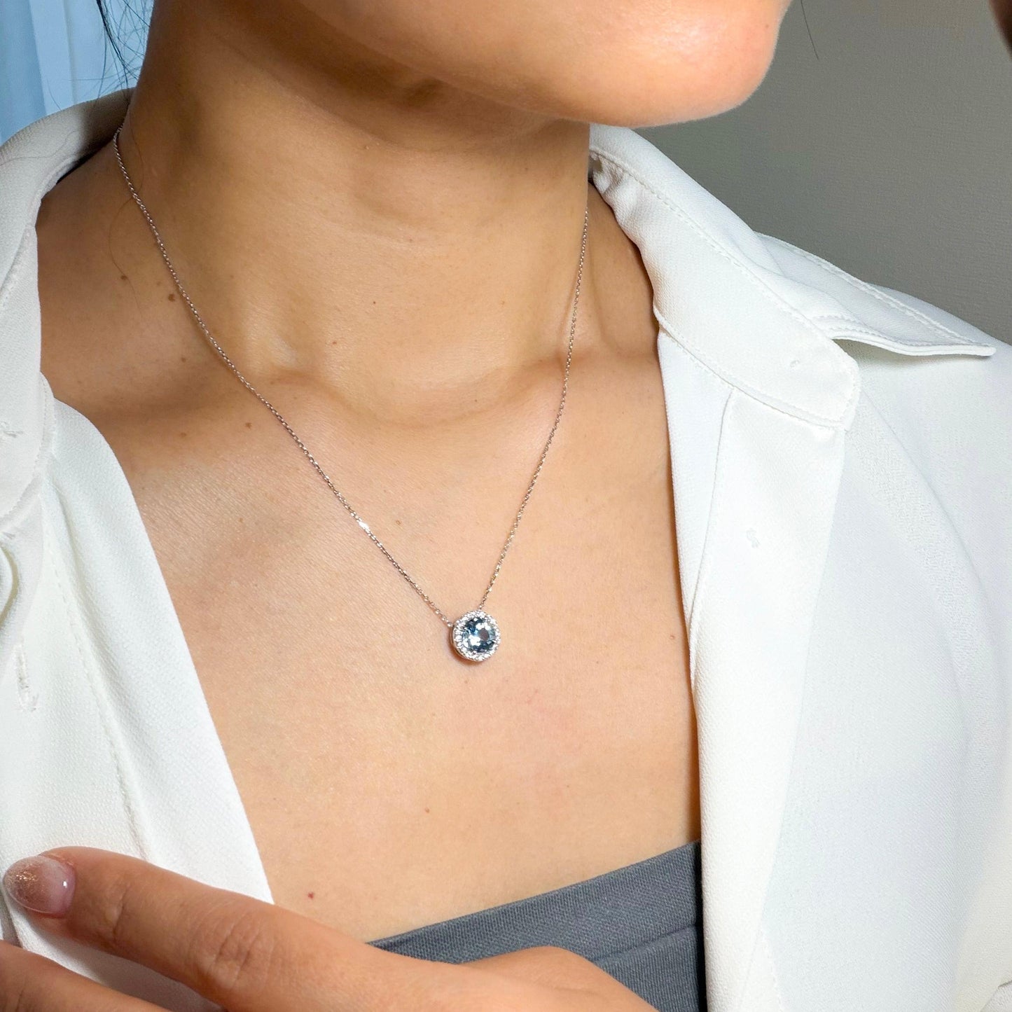 【Candy】PTアクアマリンネックレス