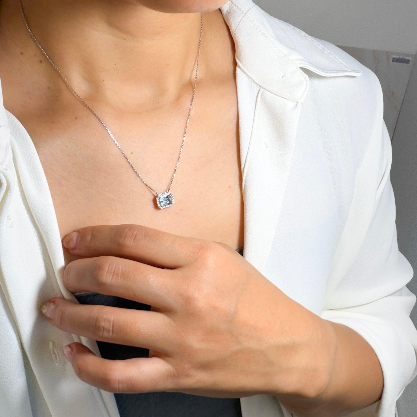 PTアクアマリンネックレス