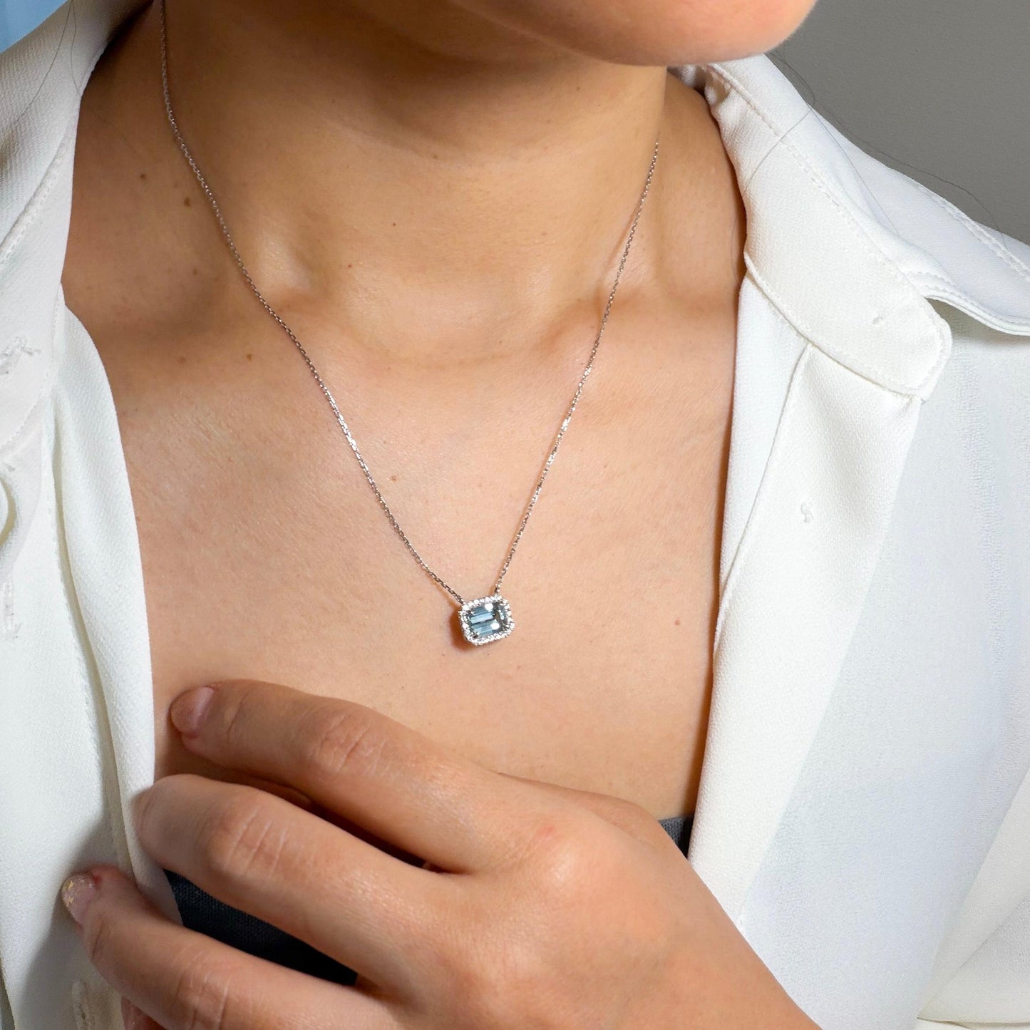 PTアクアマリンネックレス