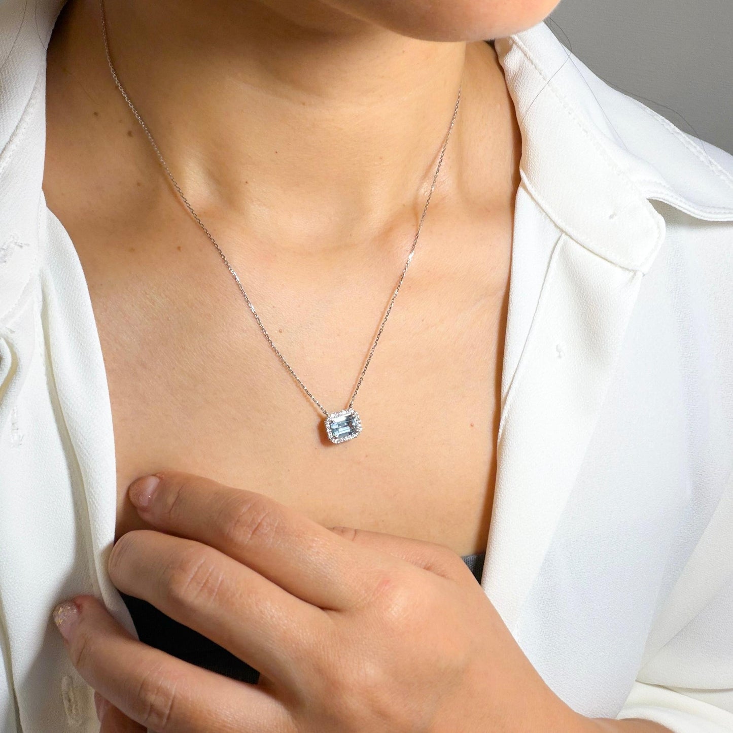 PTアクアマリンネックレス