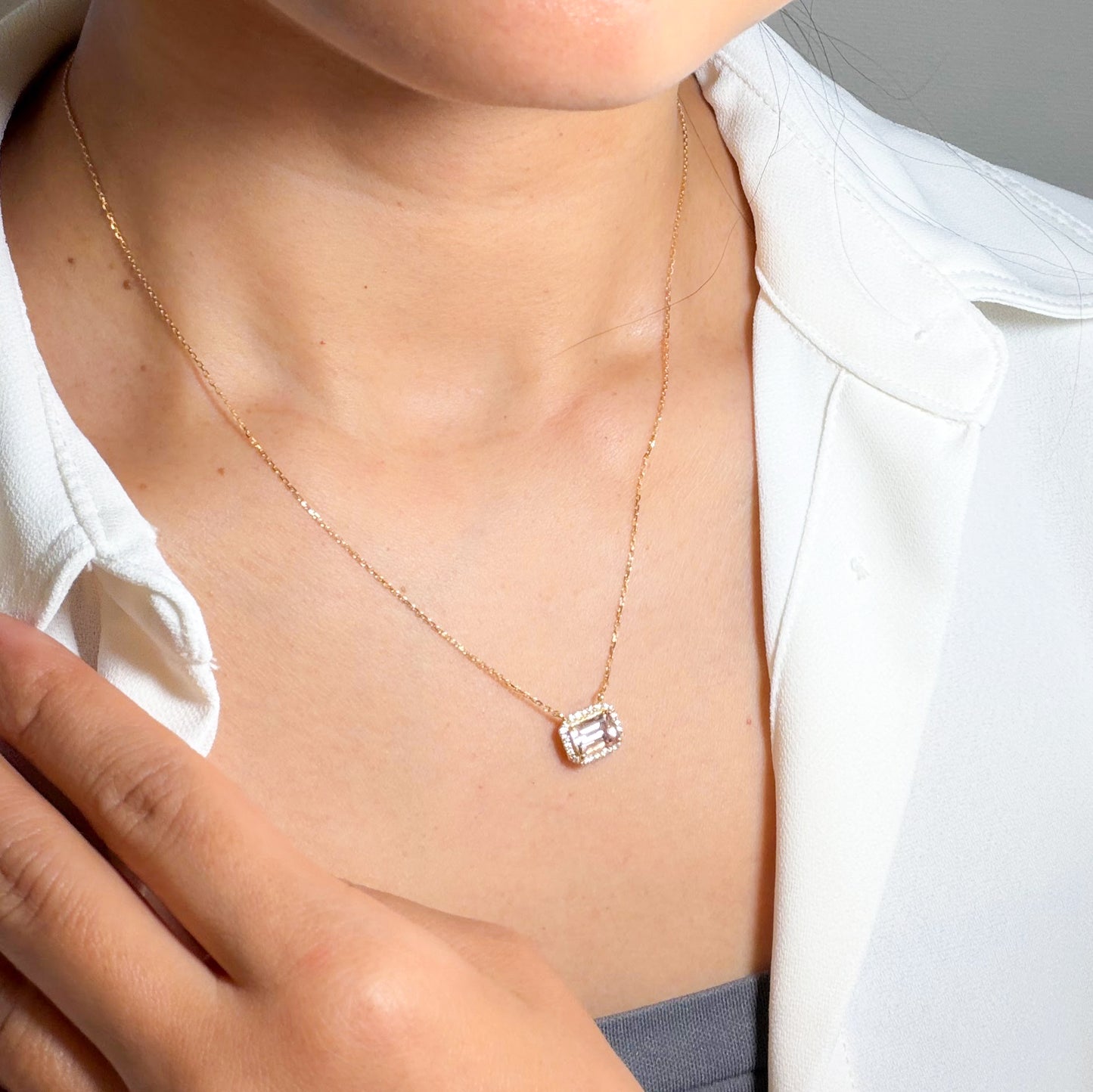 YGモルガナイトネックレス