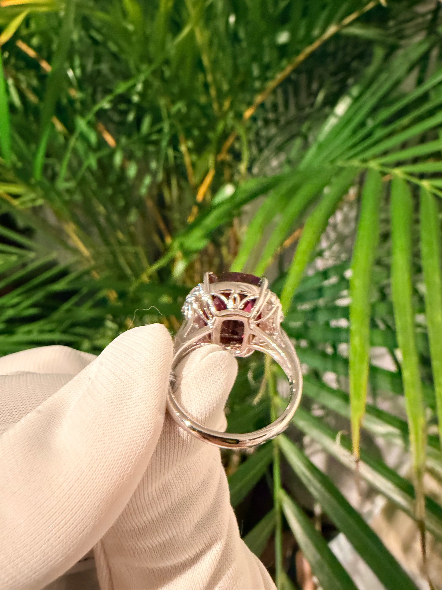 01. PT ロードライト 真紅の花リング