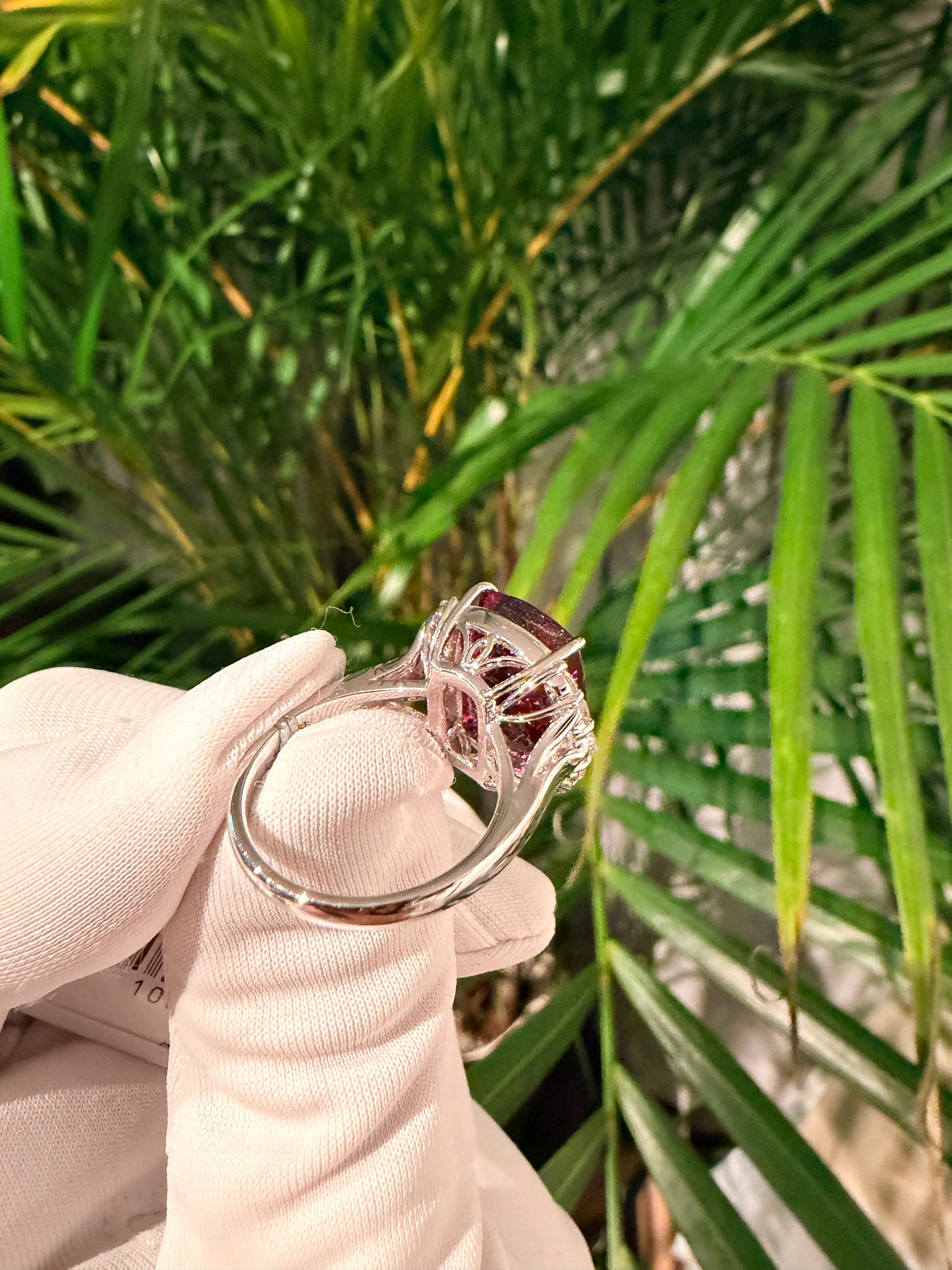 01. PT ロードライト 真紅の花リング