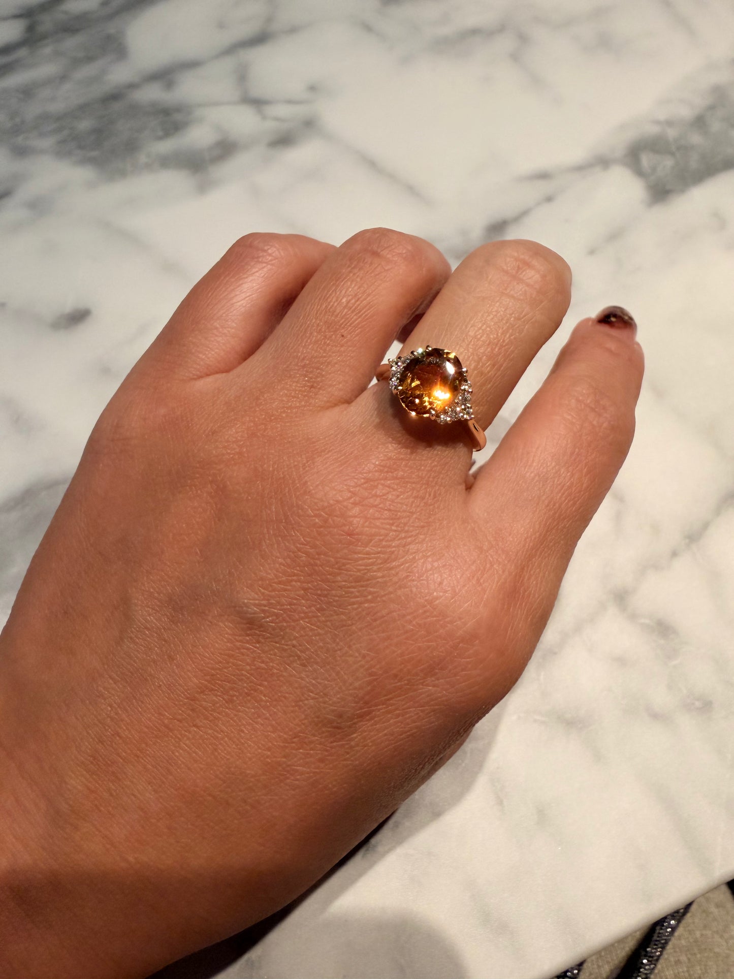 04. YG 太陽のようなシトリン フリルリング