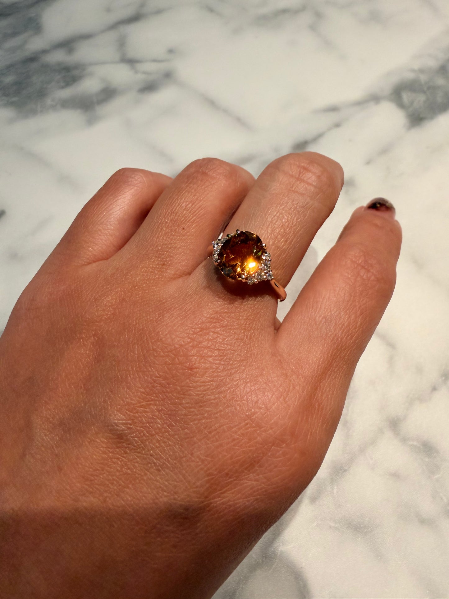 04. YG 太陽のようなシトリン フリルリング