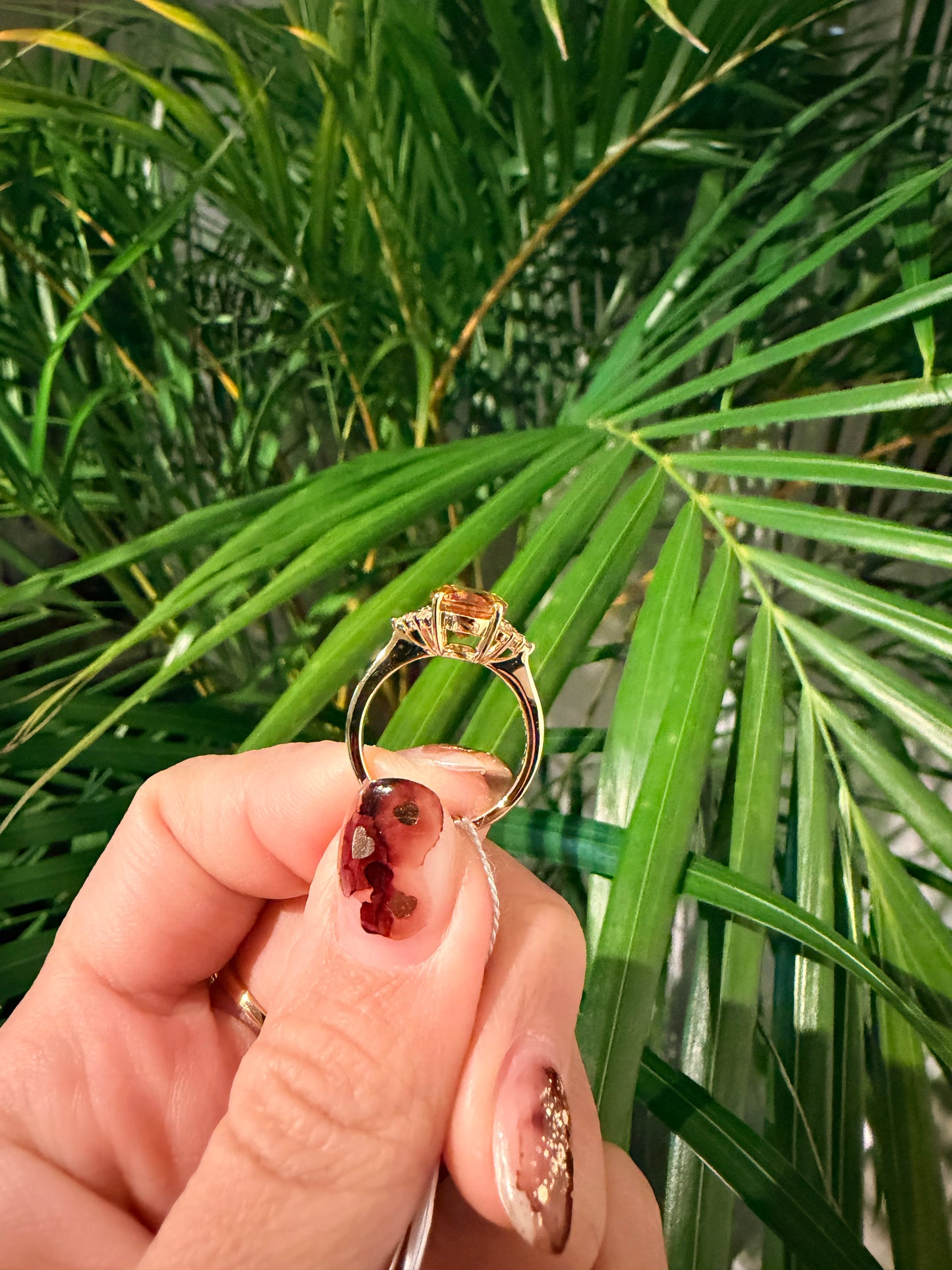 04. YG 太陽のようなシトリン フリルリング