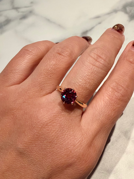 06. YG ピンクトルマリン ソリテールリング