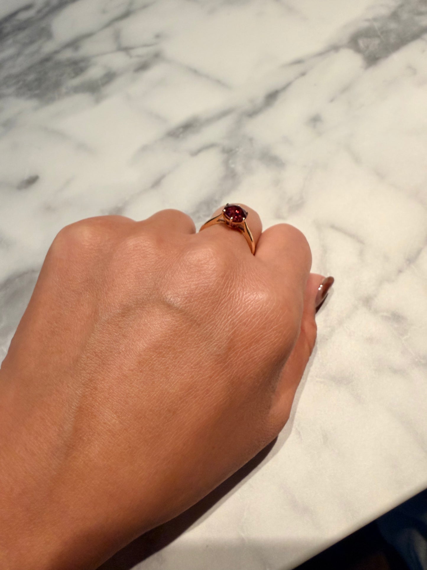 06. YG ピンクトルマリン ソリテールリング