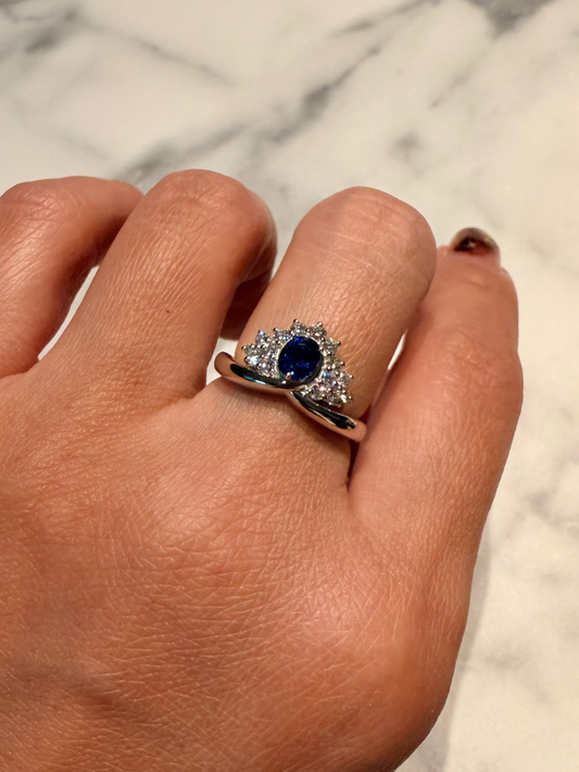 07. (番外編）PT ずっしりサファイアQueen リング