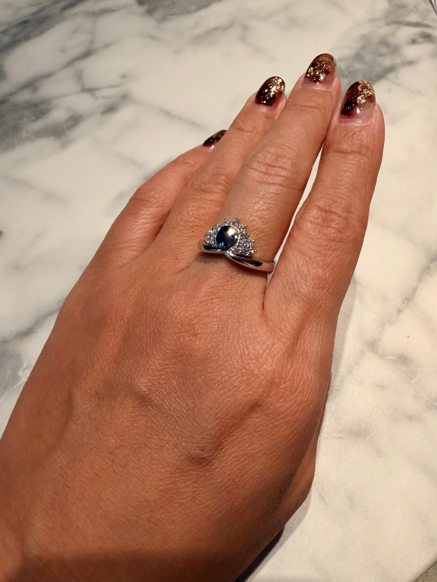 07. (番外編）PT ずっしりサファイアQueen リング