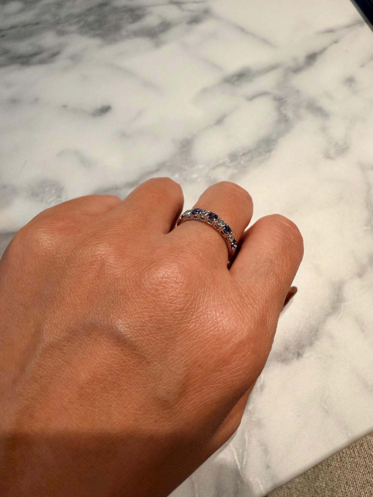 10. PT アレキサンドライト ハーフエタニティリング