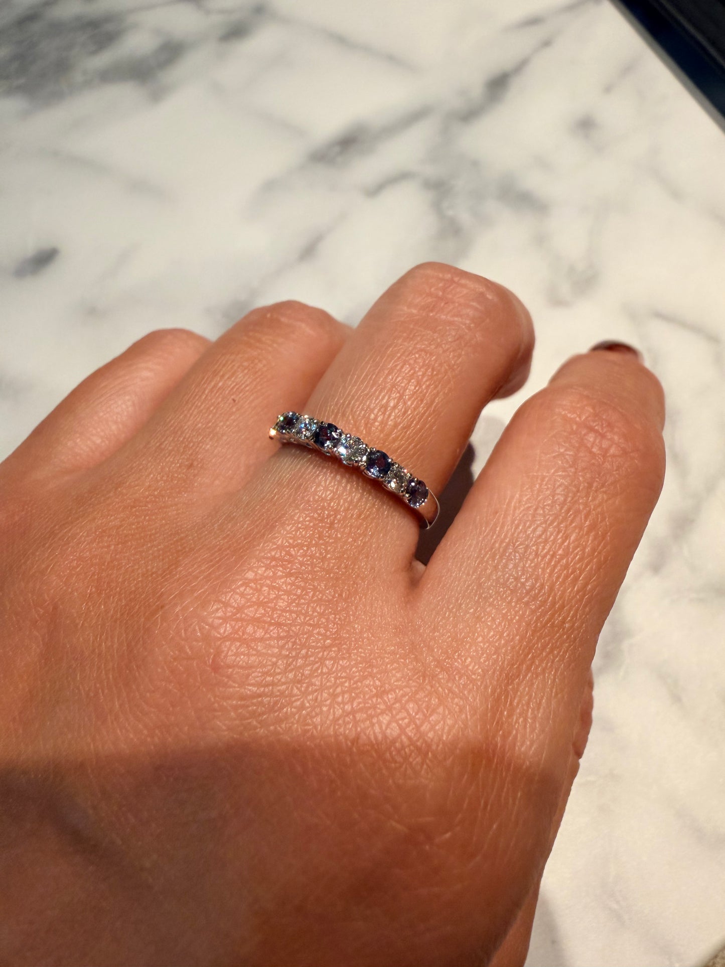 10. PT アレキサンドライト ハーフエタニティリング