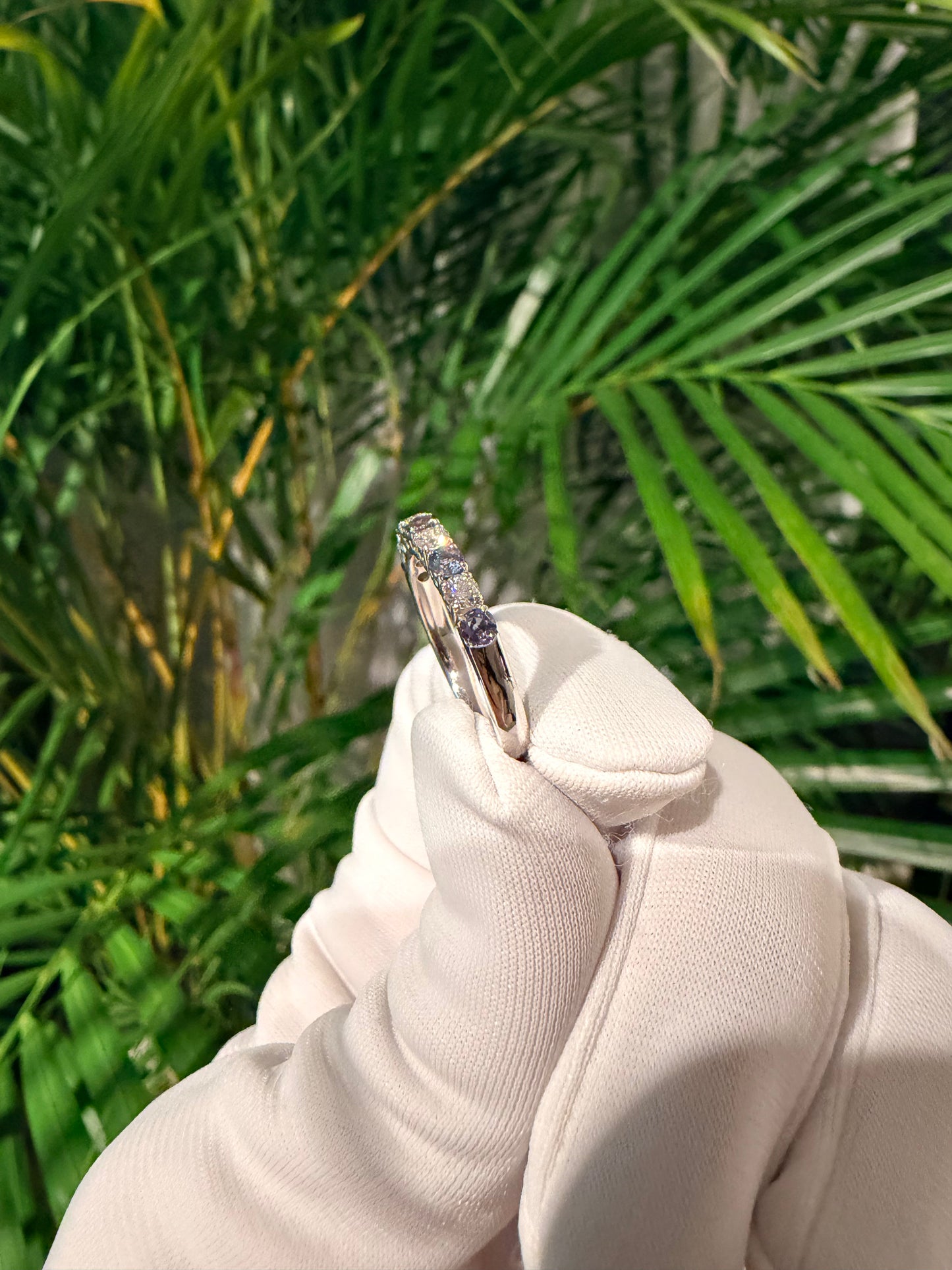 10. PT アレキサンドライト ハーフエタニティリング